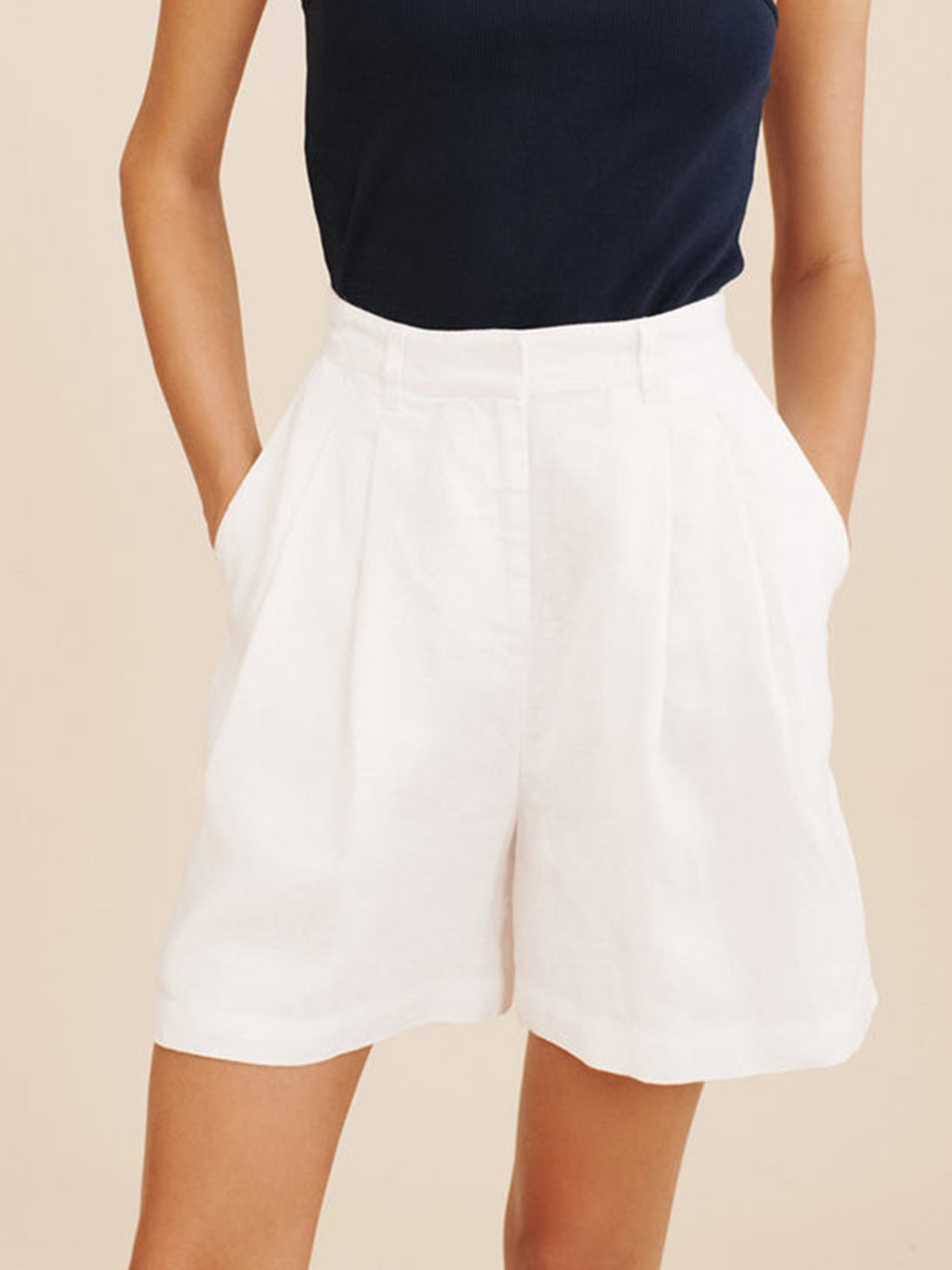 Solid Cotton Crop Top With Shorts Set-CALLISTARI
