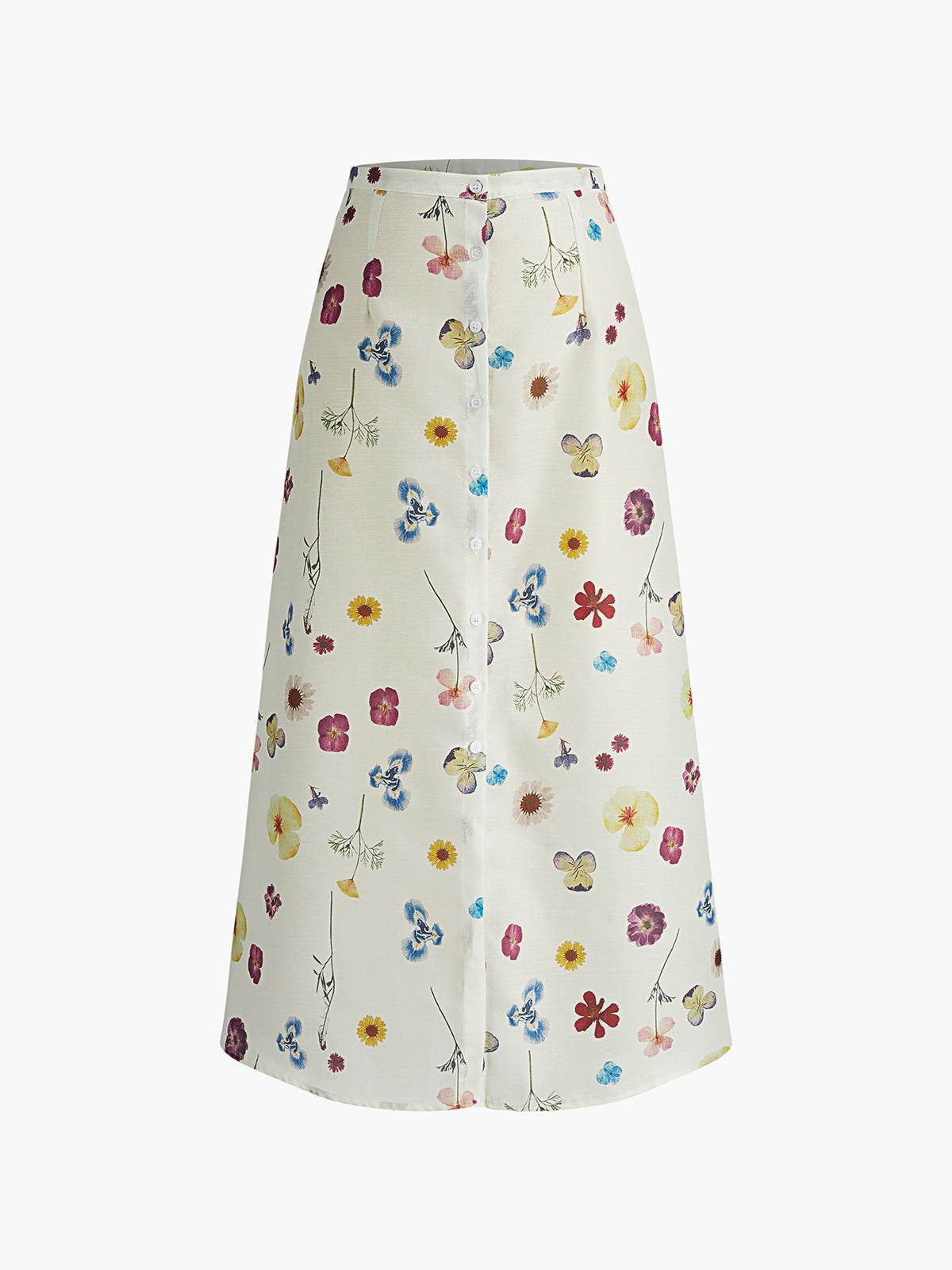 Callistari Button Print Straight Skirt-CALLISTARI