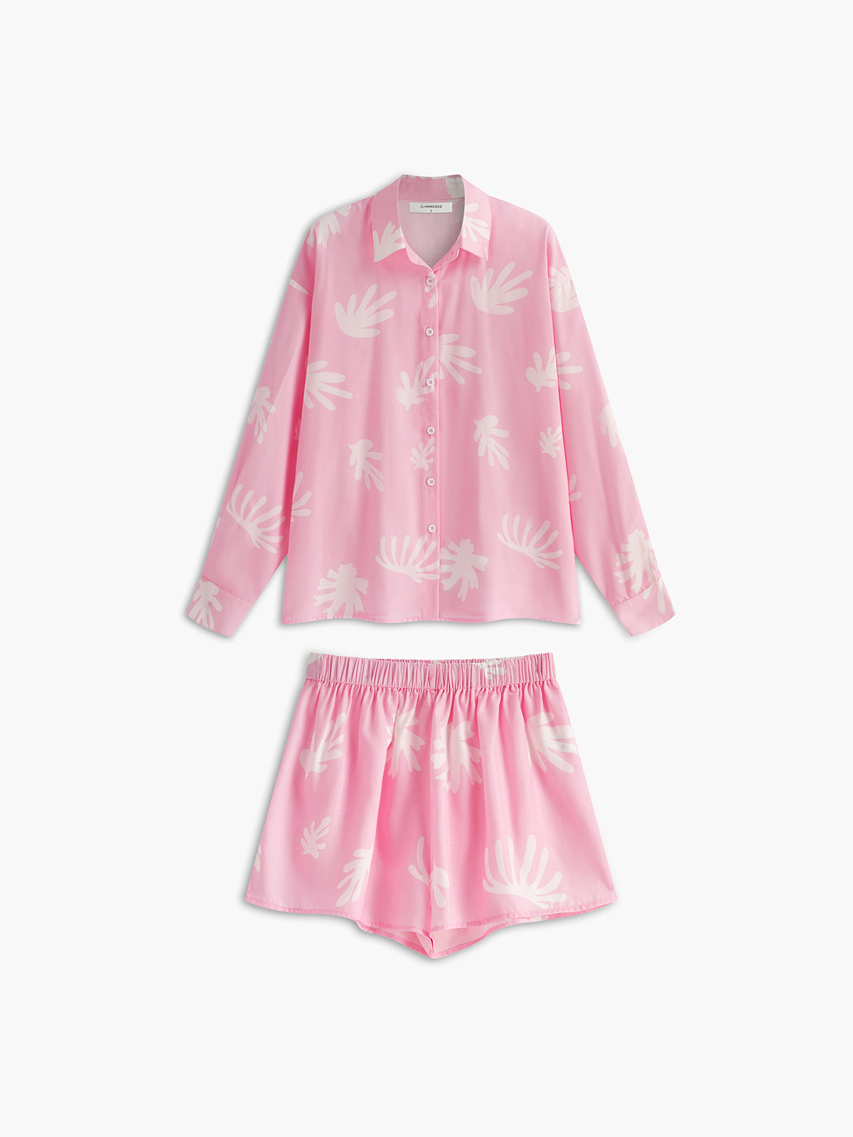 Chill Life Plant Print Shorts Set-Mesadic