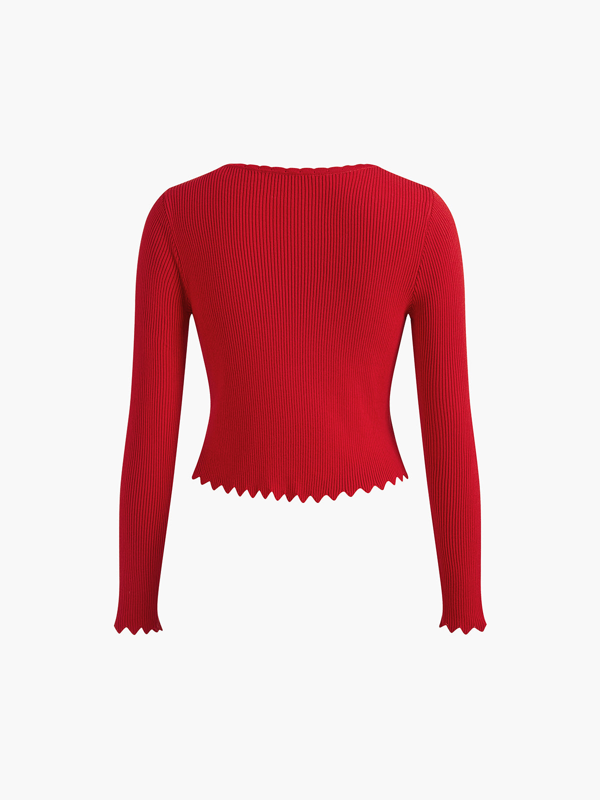 Callistari Wave Trim Lace Up Cardigan-CALLISTARI