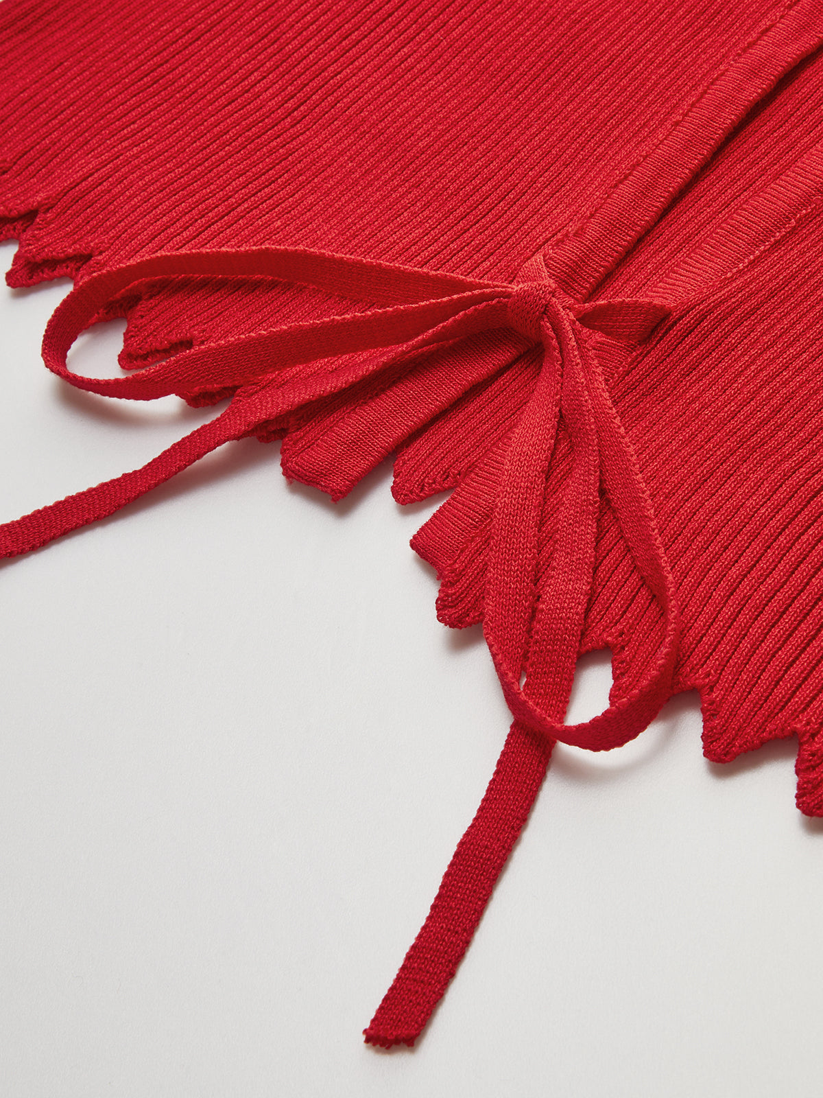 Callistari Wave Trim Lace Up Cardigan-CALLISTARI