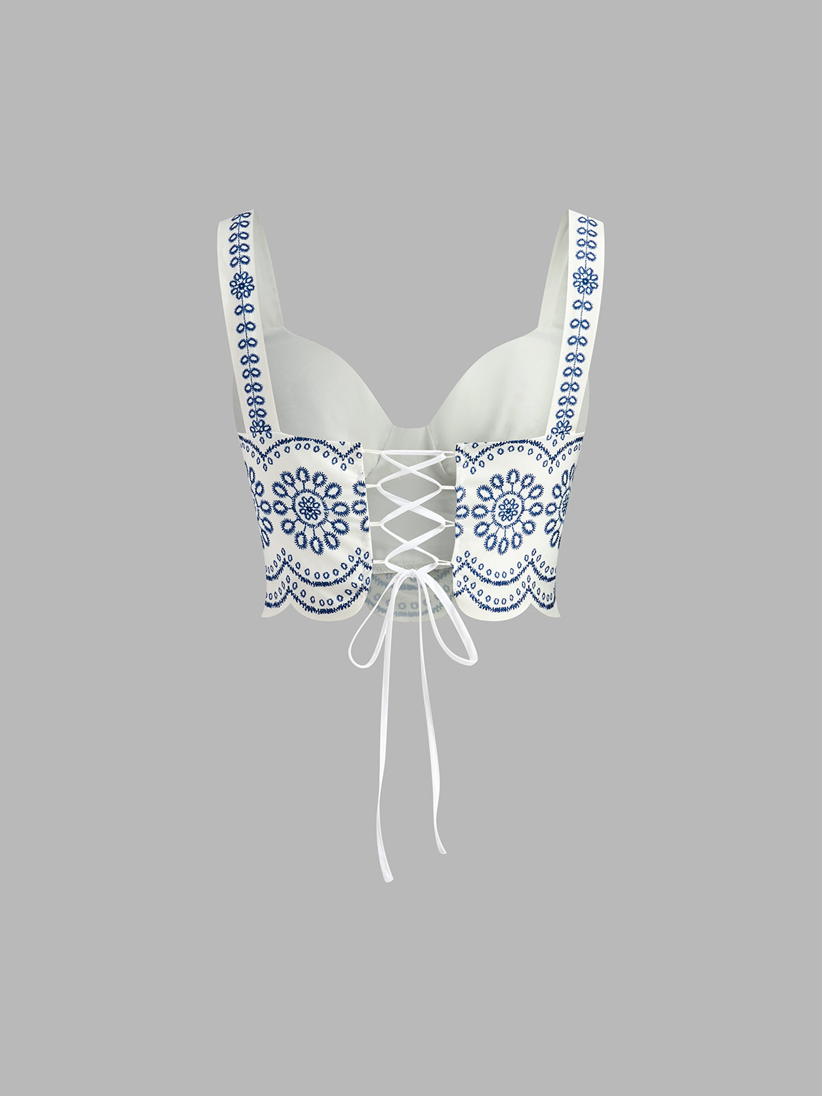 Printed Sleeveless Tie Back Skirt Set-CALLISTARI