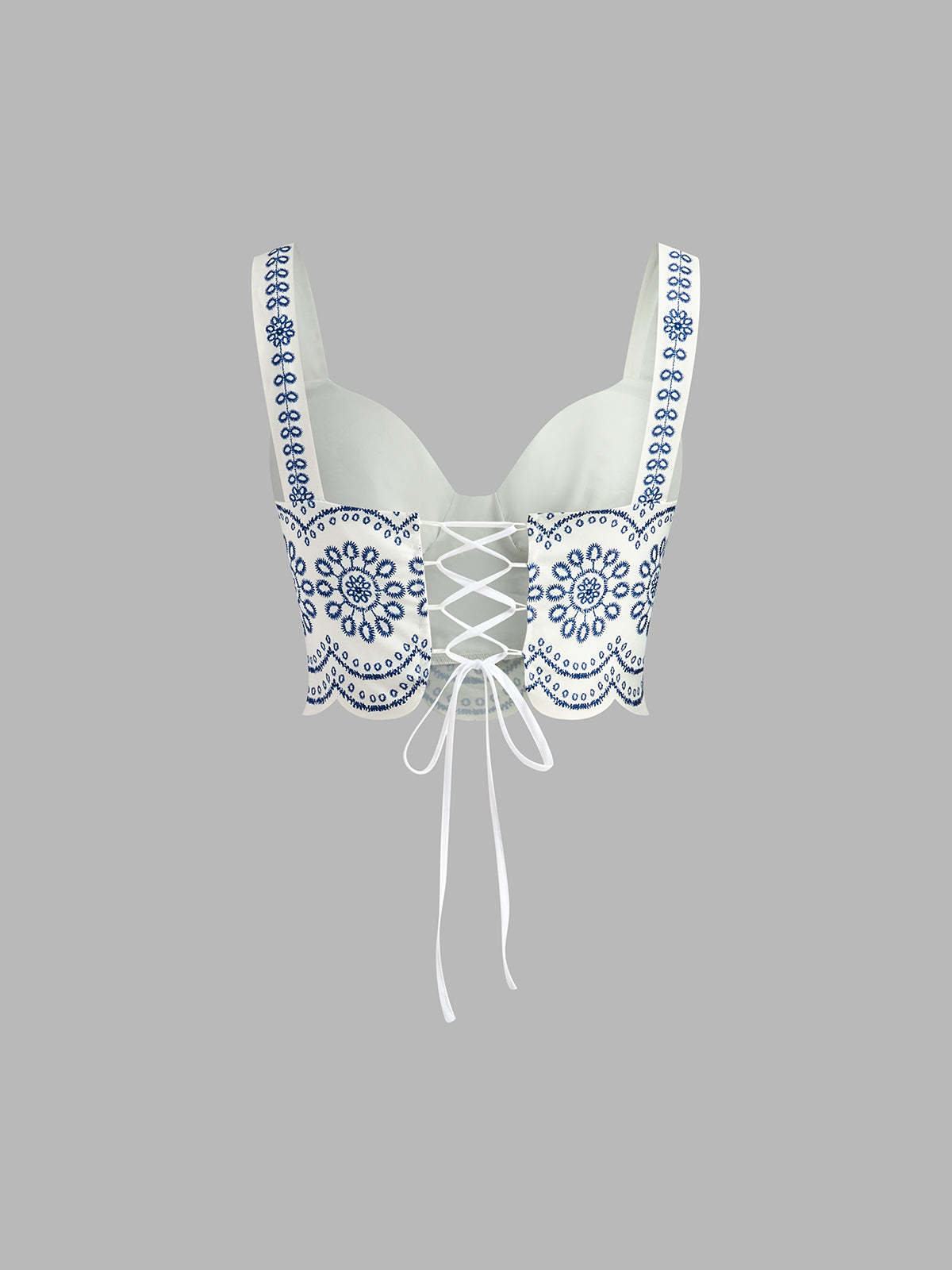 Printed Sleeveless Tie Back Skirt Set-CALLISTARI