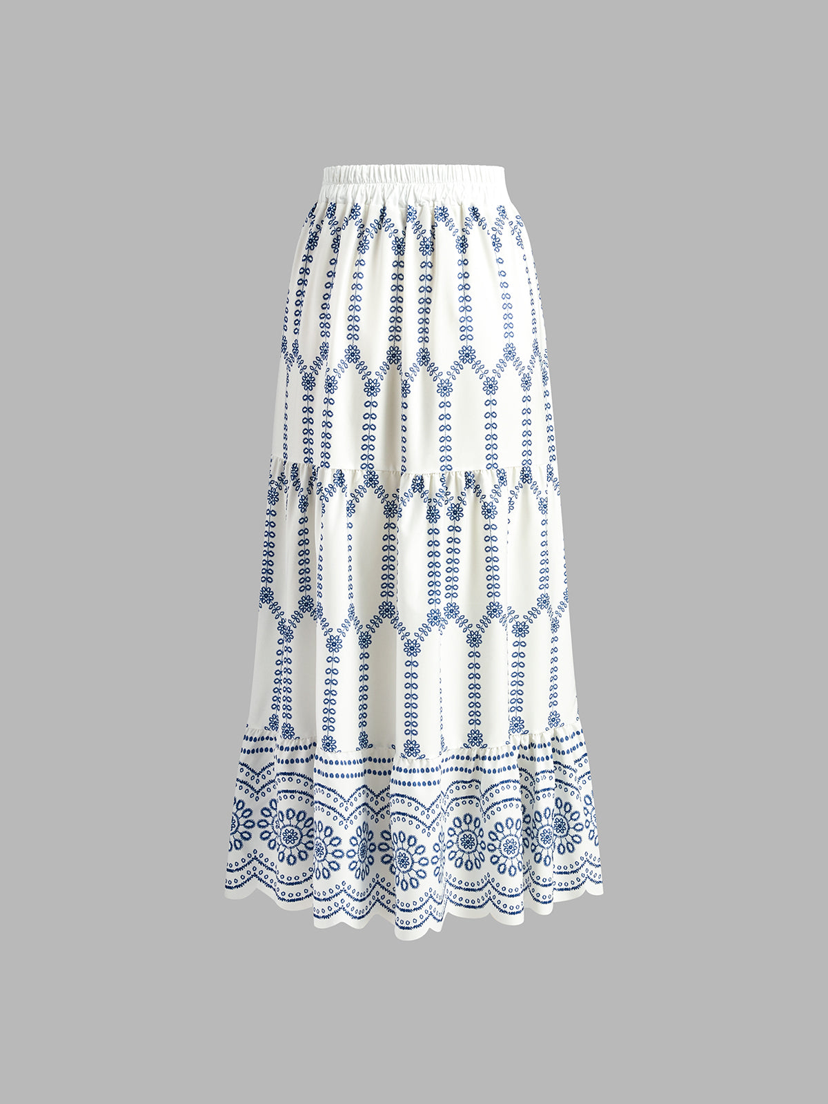 Printed Sleeveless Tie Back Skirt Set-CALLISTARI