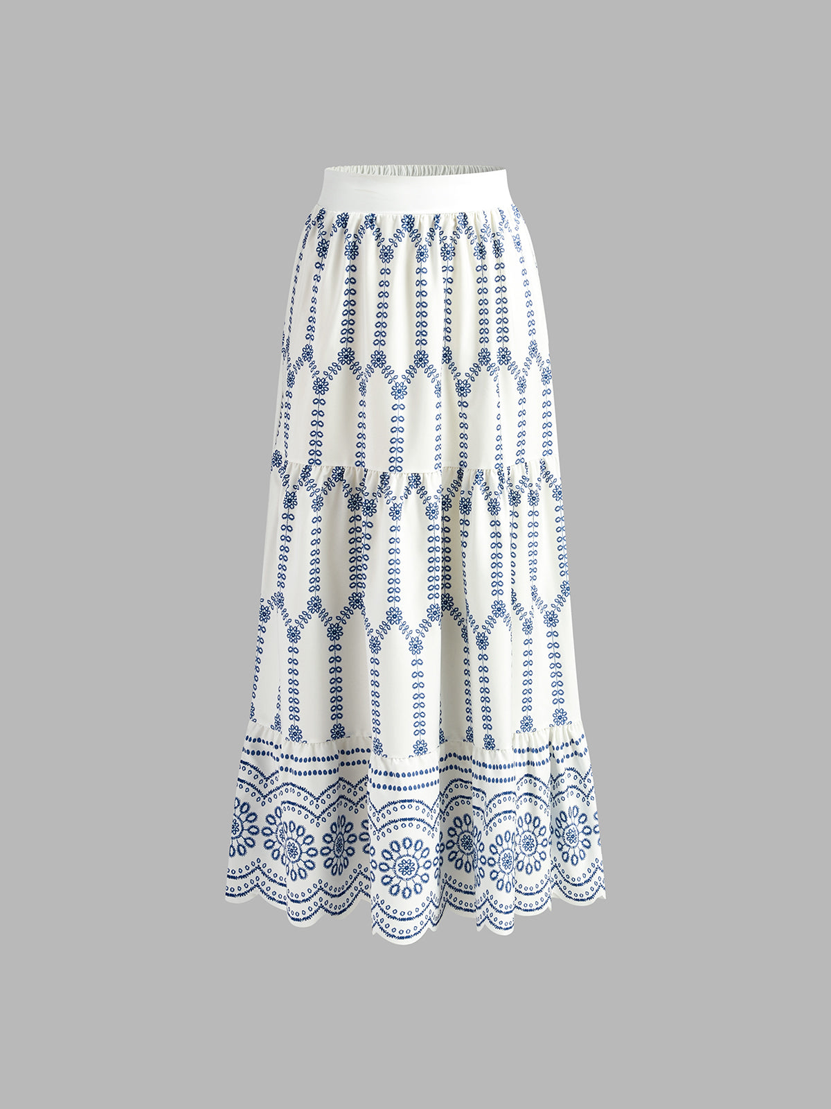 Printed Sleeveless Tie Back Skirt Set-CALLISTARI