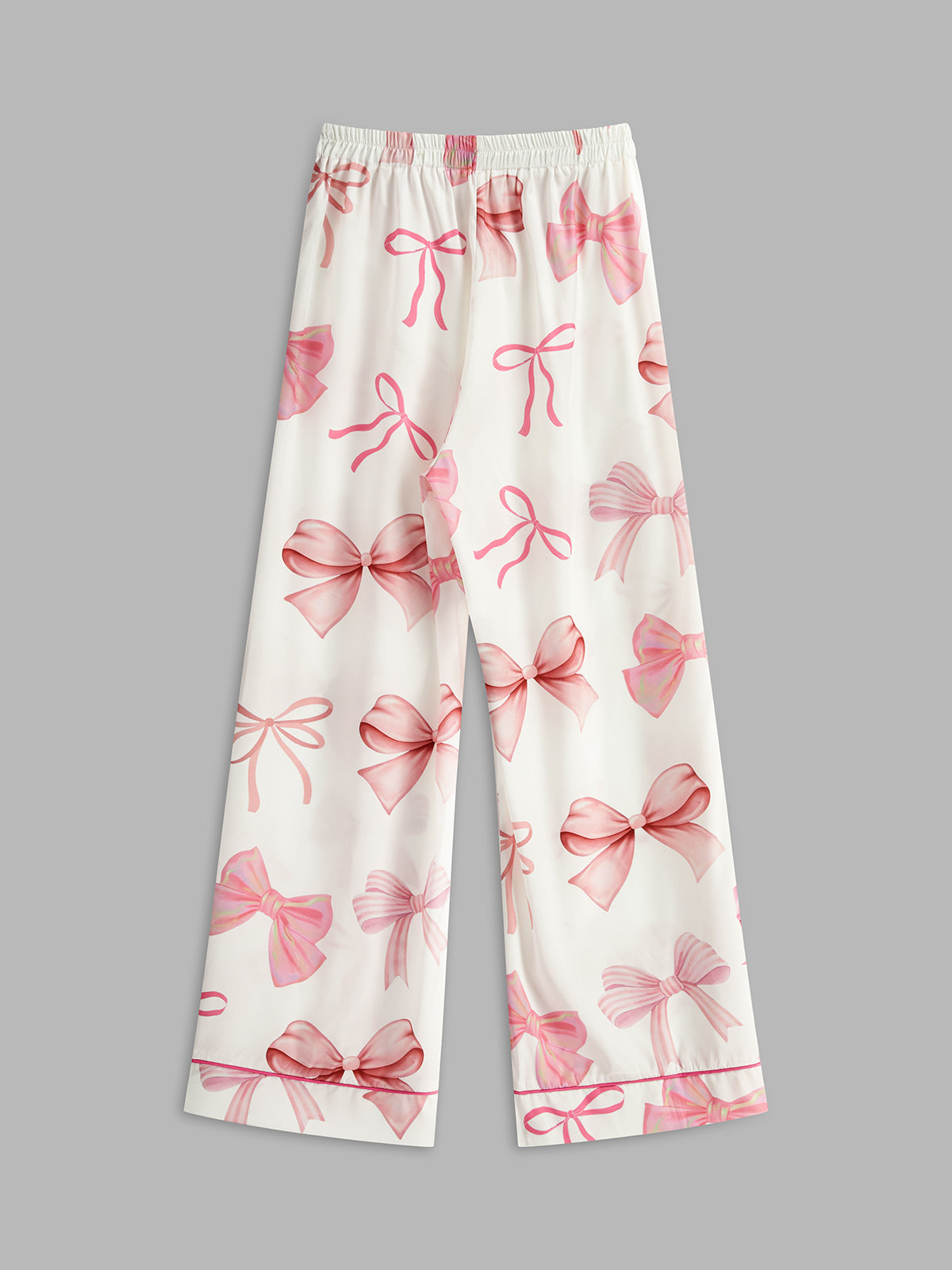 Bow Printed Button Pants Set-CALLISTARI