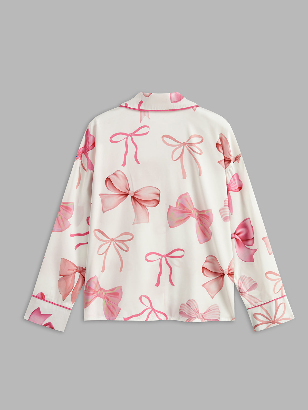 Bow Printed Button Pants Set-CALLISTARI