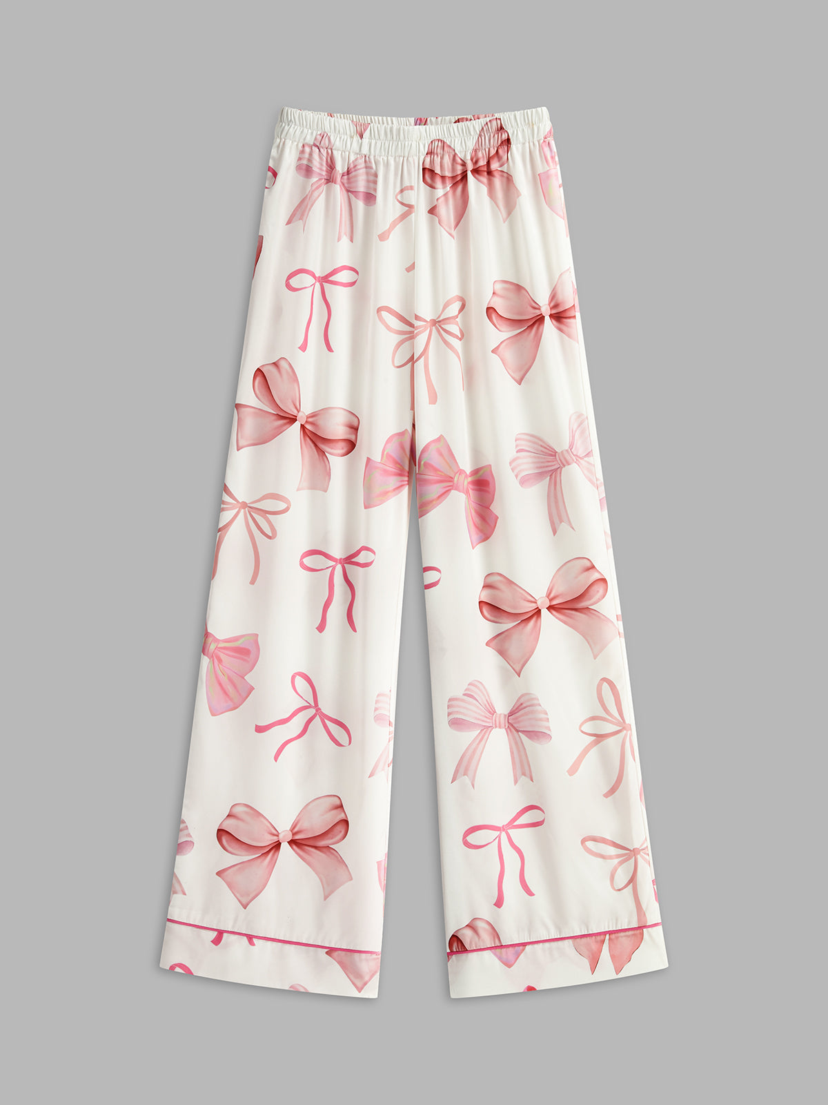 Bow Printed Button Pants Set-CALLISTARI