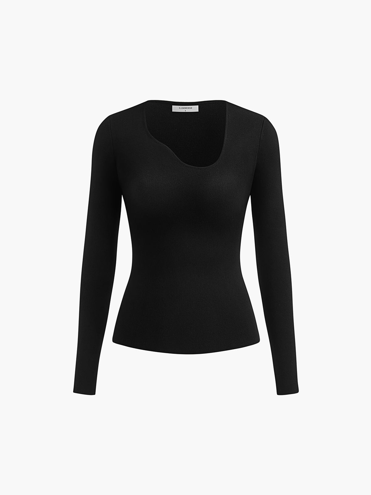Callistari Asymmetrical Collar Knit Top-CALLISTARI