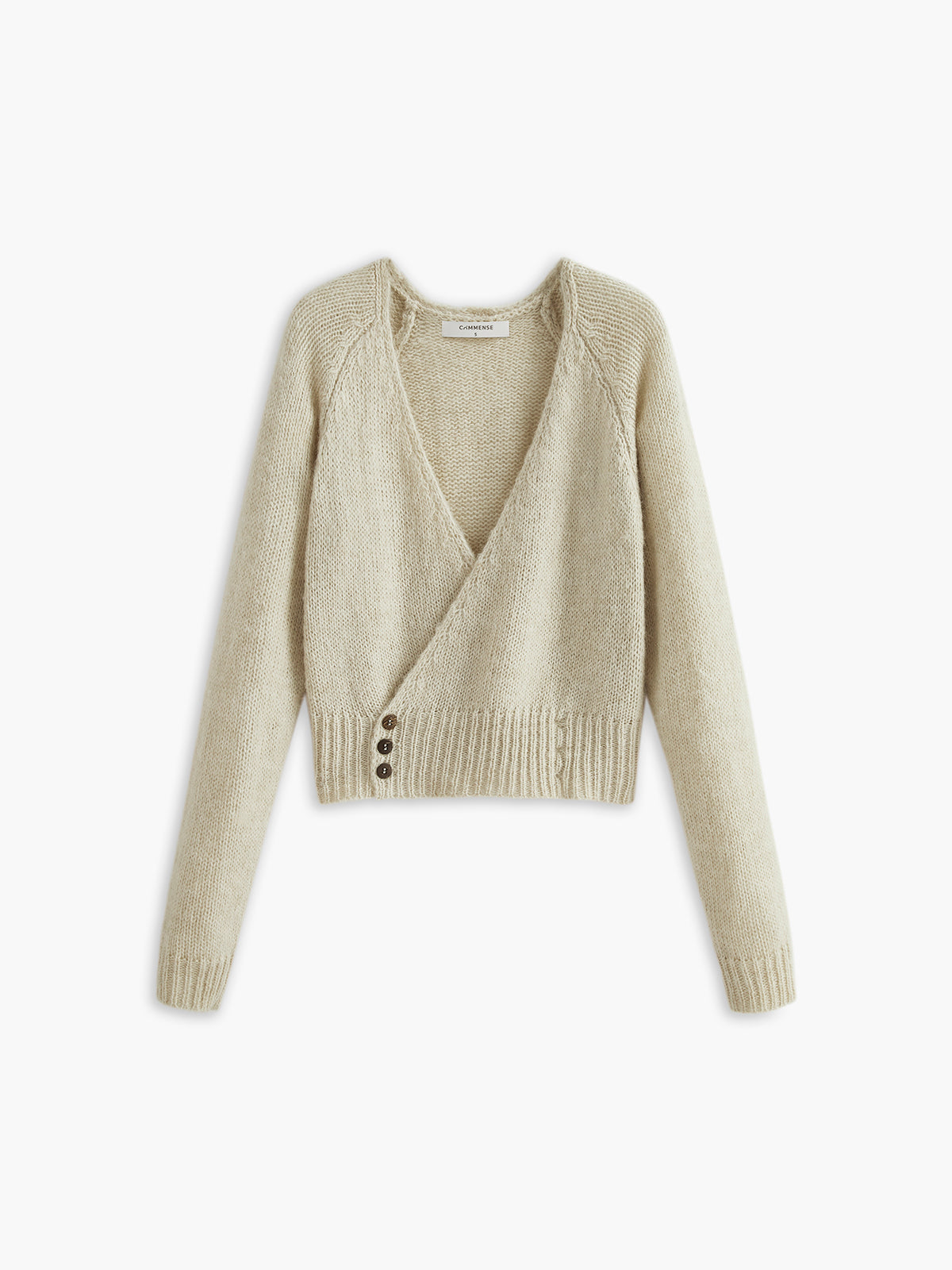 Callistari Cross Design Button Mechanism Knitting Top-CALLISTARI