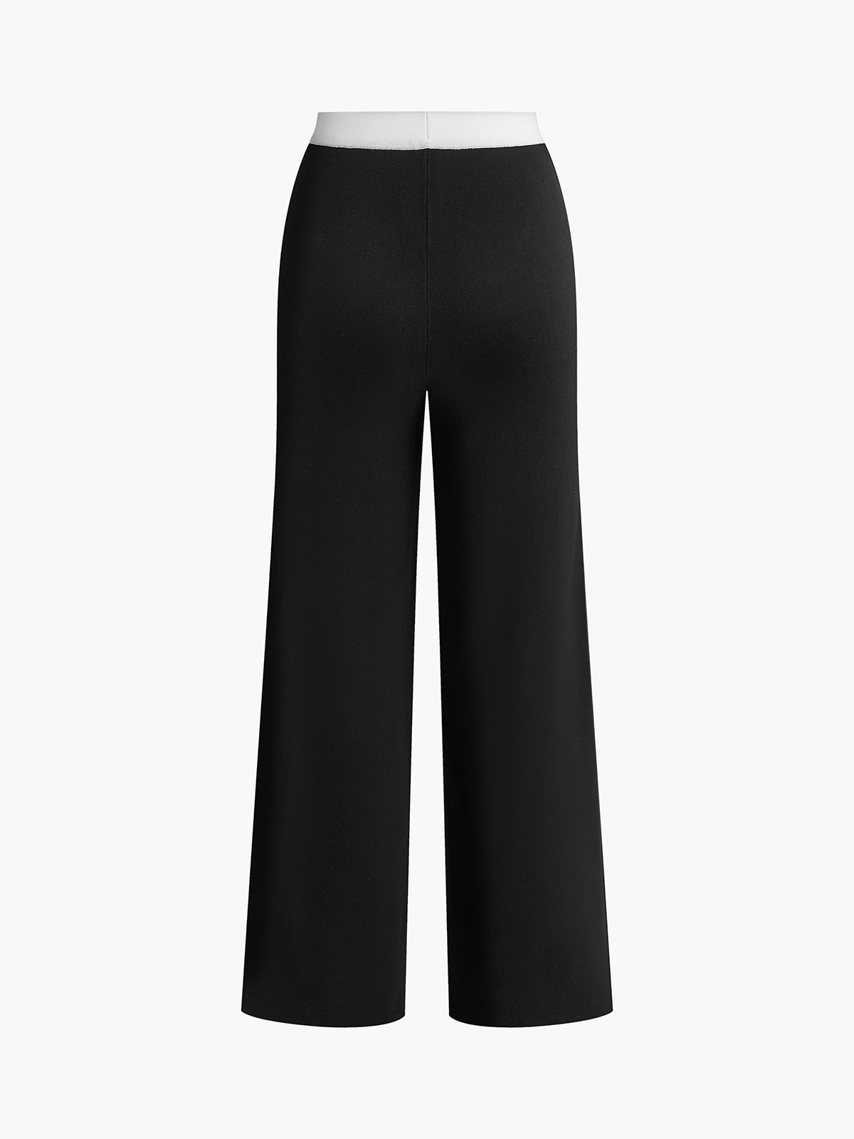 Contrast Trim Pockets Sweater Pants-CALLISTARI