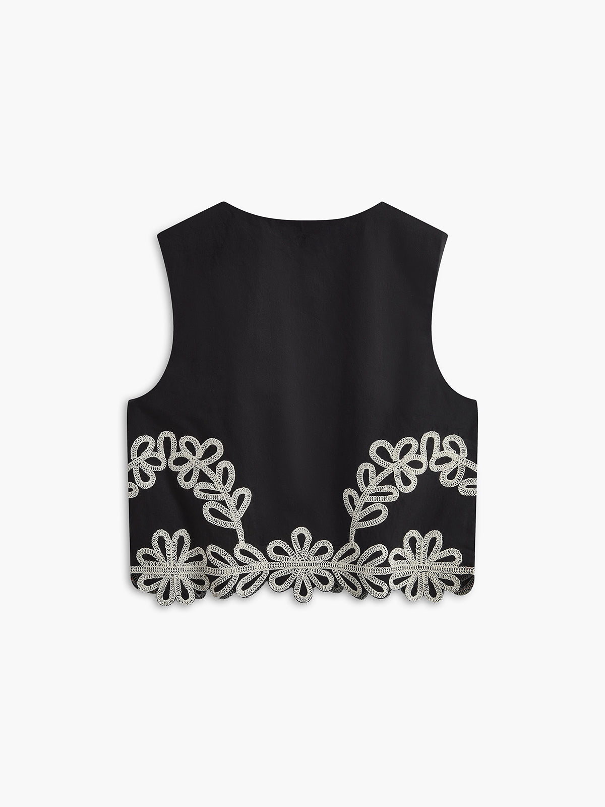 Embroidery Sleeveless Zipper Skirt Set-CALLISTARI