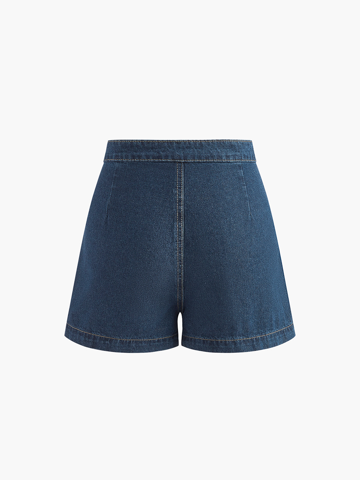 Denim Peplum Vest With Shorts Set-Mesadic