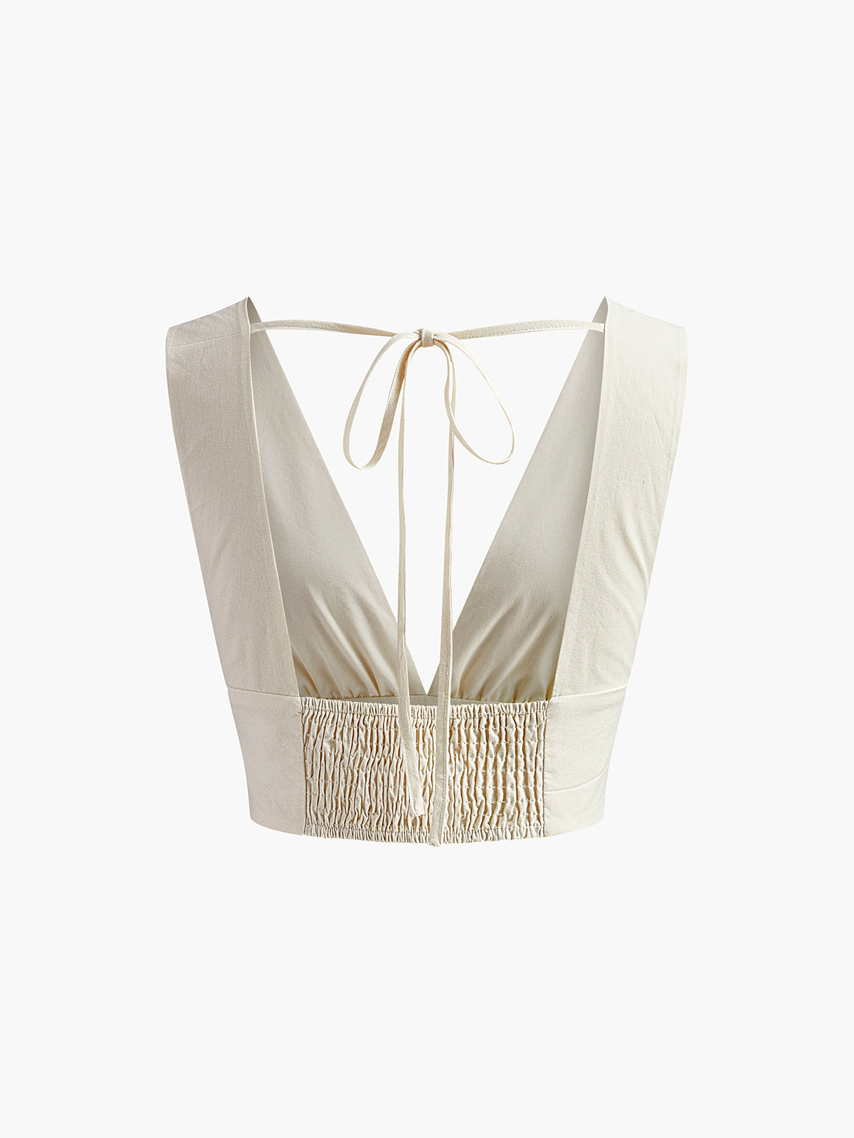 Solid Tie Knot V Neck Skirt Set-CALLISTARI