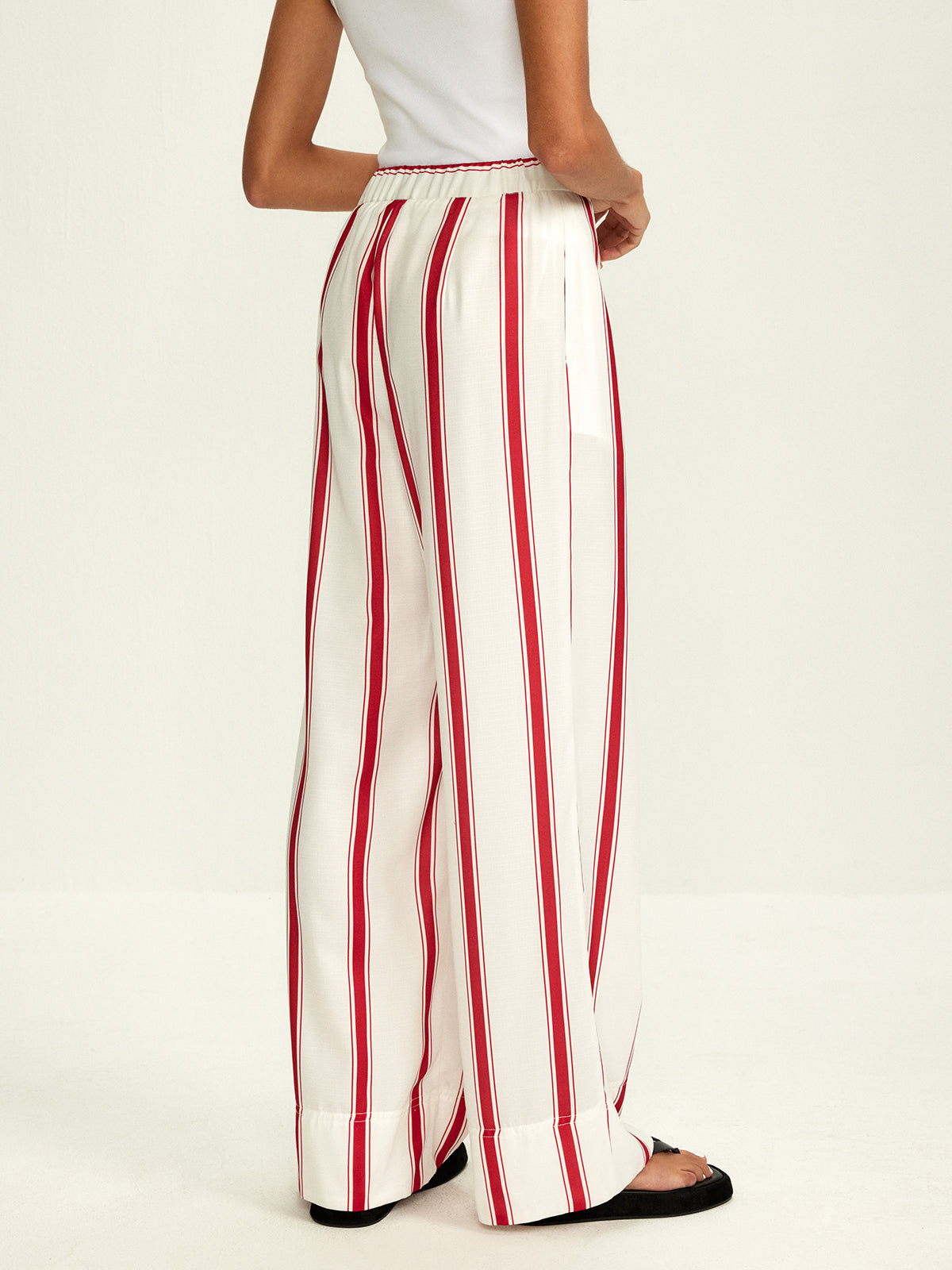 Striped Wide Leg Pants-CALLISTARI