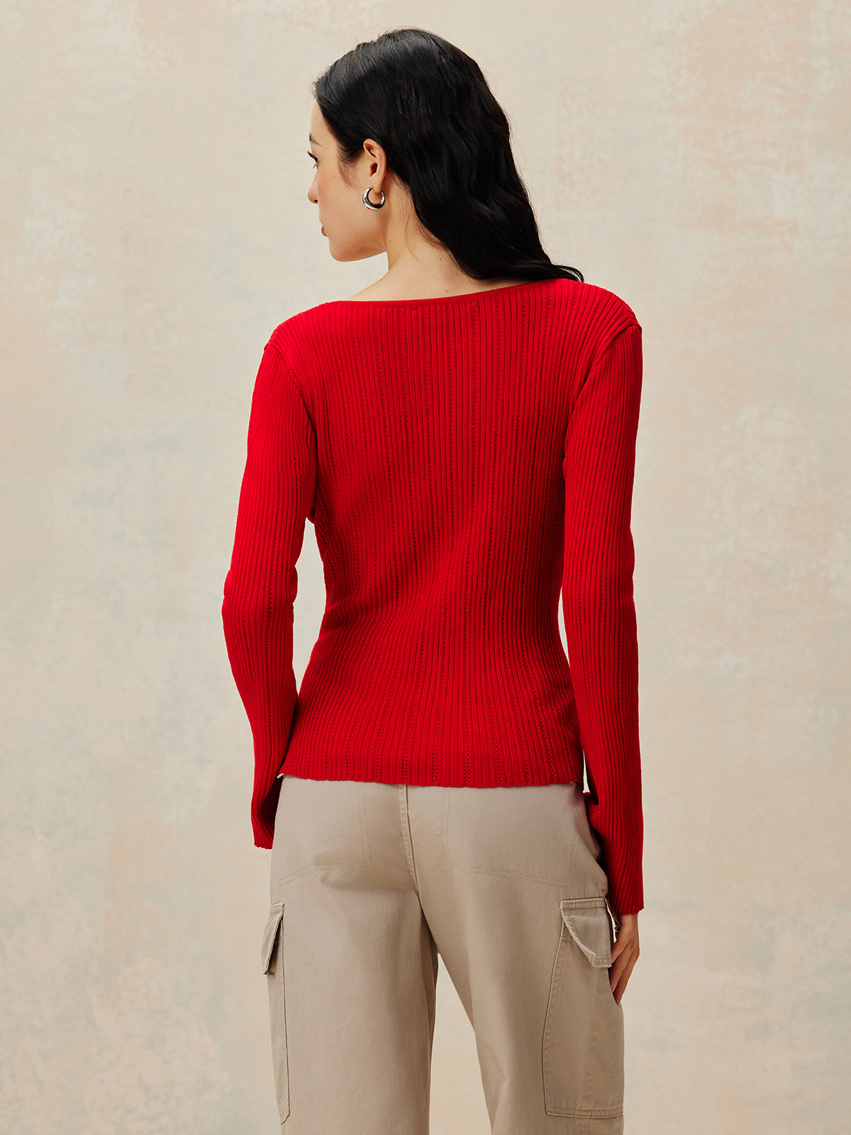 Callistari Plain Double Zip Knit Cardigan-CALLISTARI