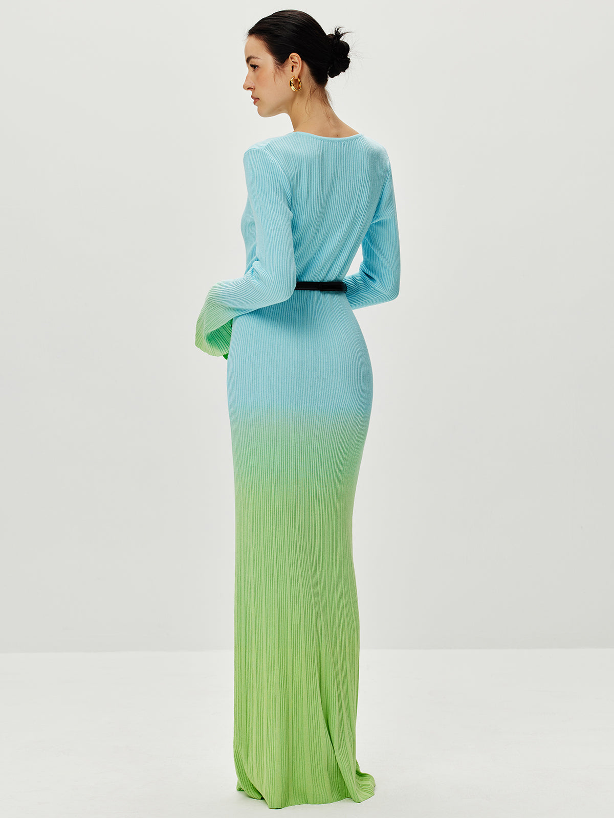 Ombre Sweater Long Dress Without Belt-CALLISTARI