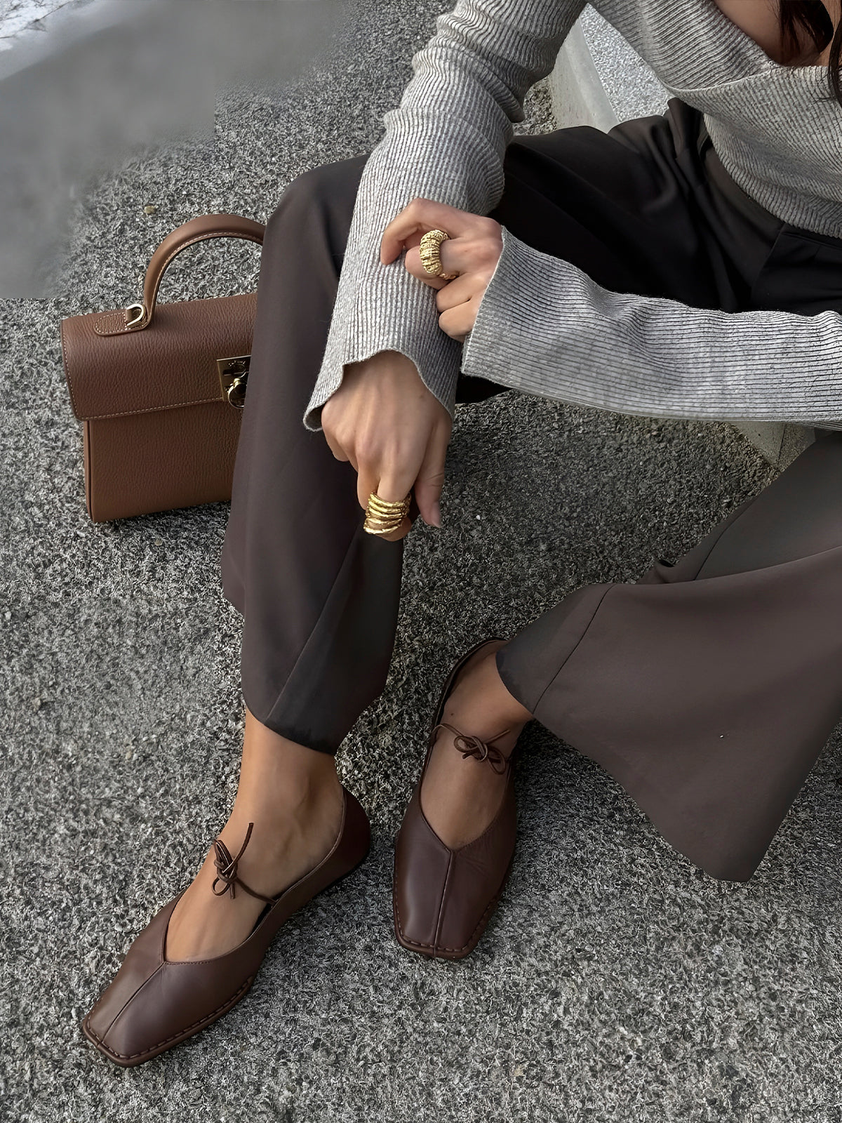 Callistari Ribbed Off Shoulder Sweater-CALLISTARI