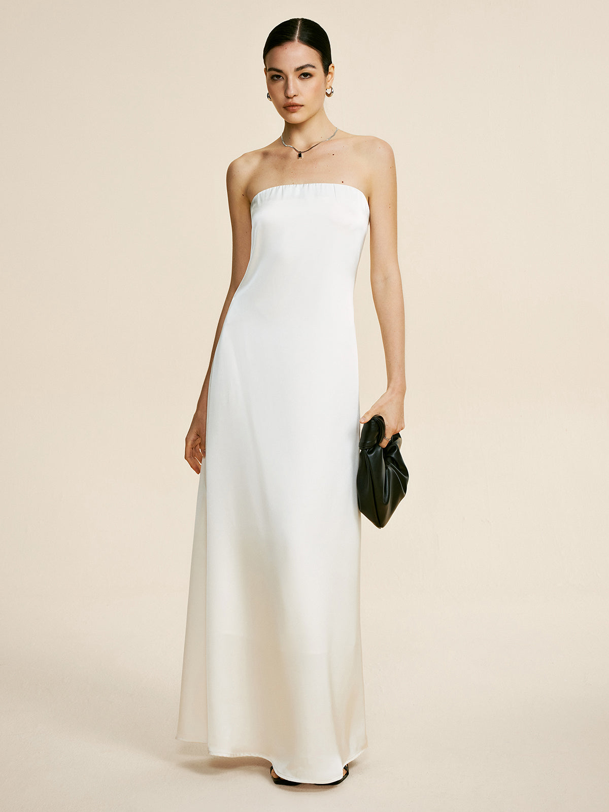 Callistari Minimalist Plain Draped Tube Dress-CALLISTARI