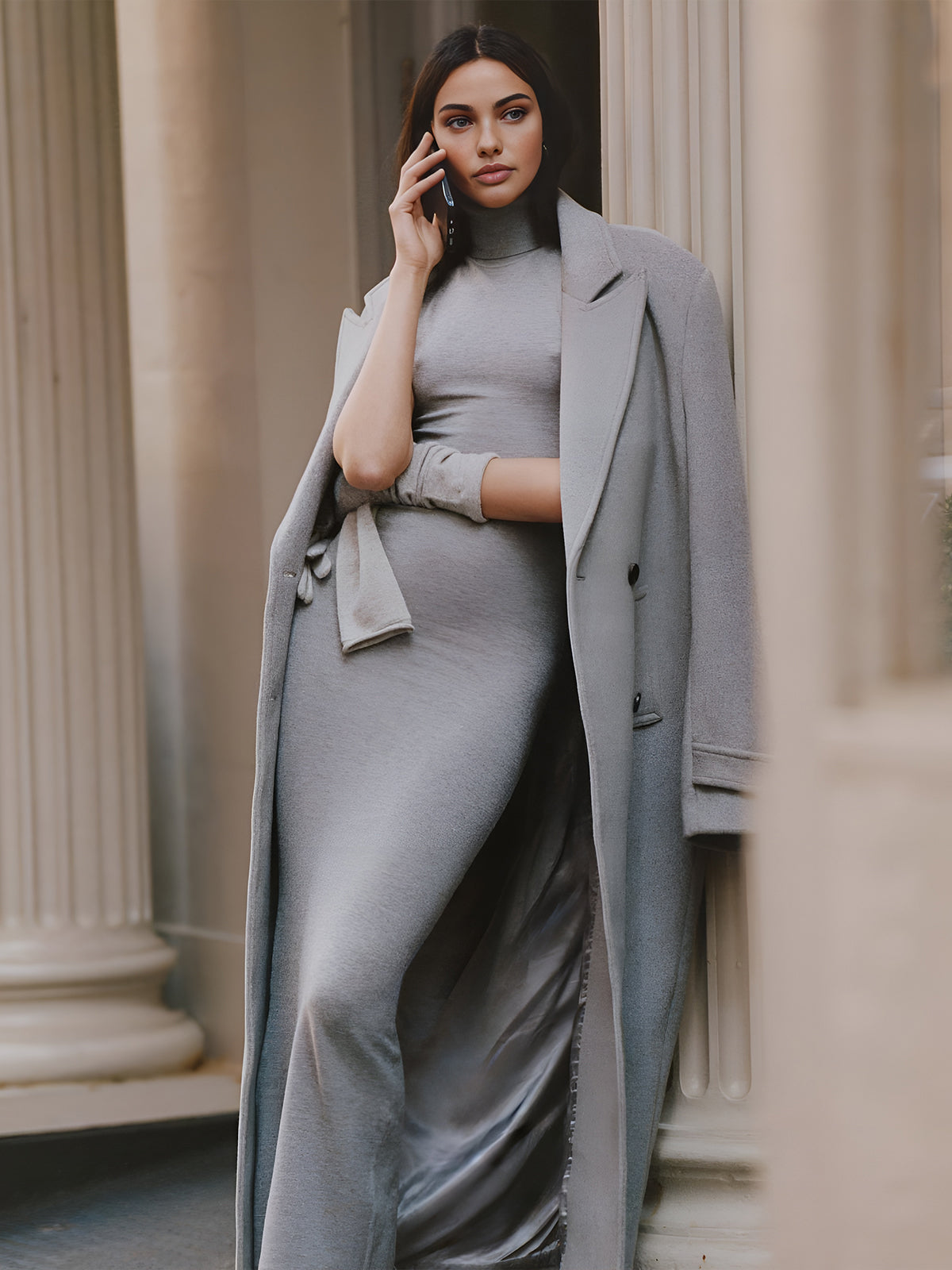 Callistari Cotton High Neck Tank Long Dress-CALLISTARI