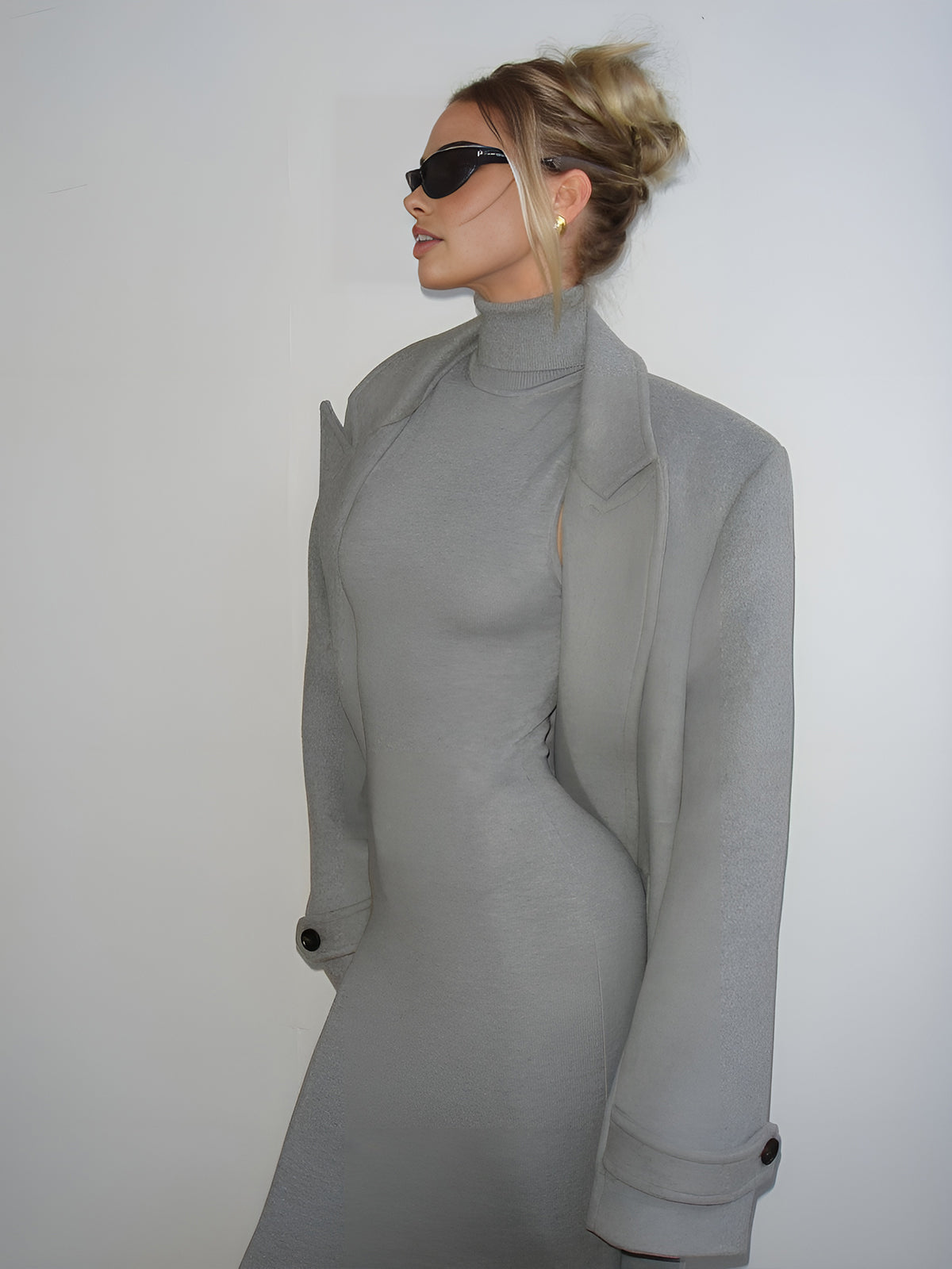 Callistari Cotton High Neck Tank Long Dress-CALLISTARI