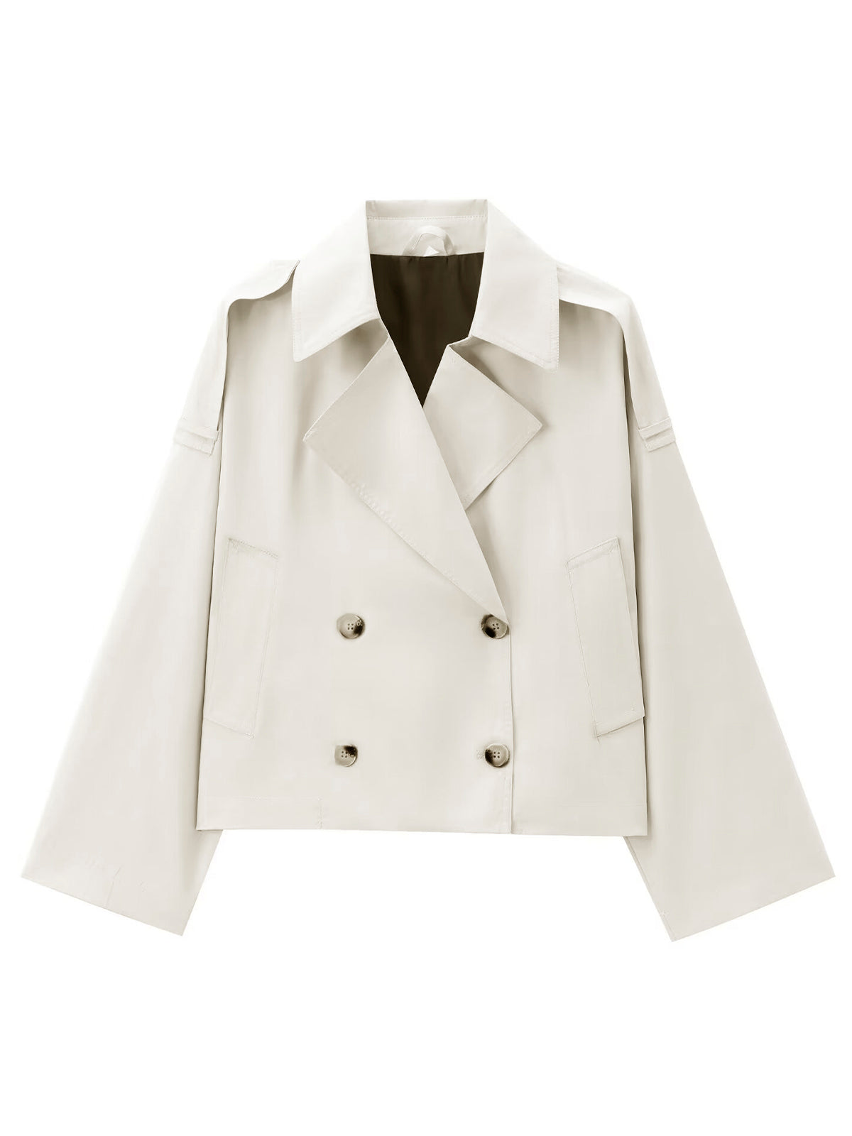 Lapel Breasted Trench Coat-CALLISTARI