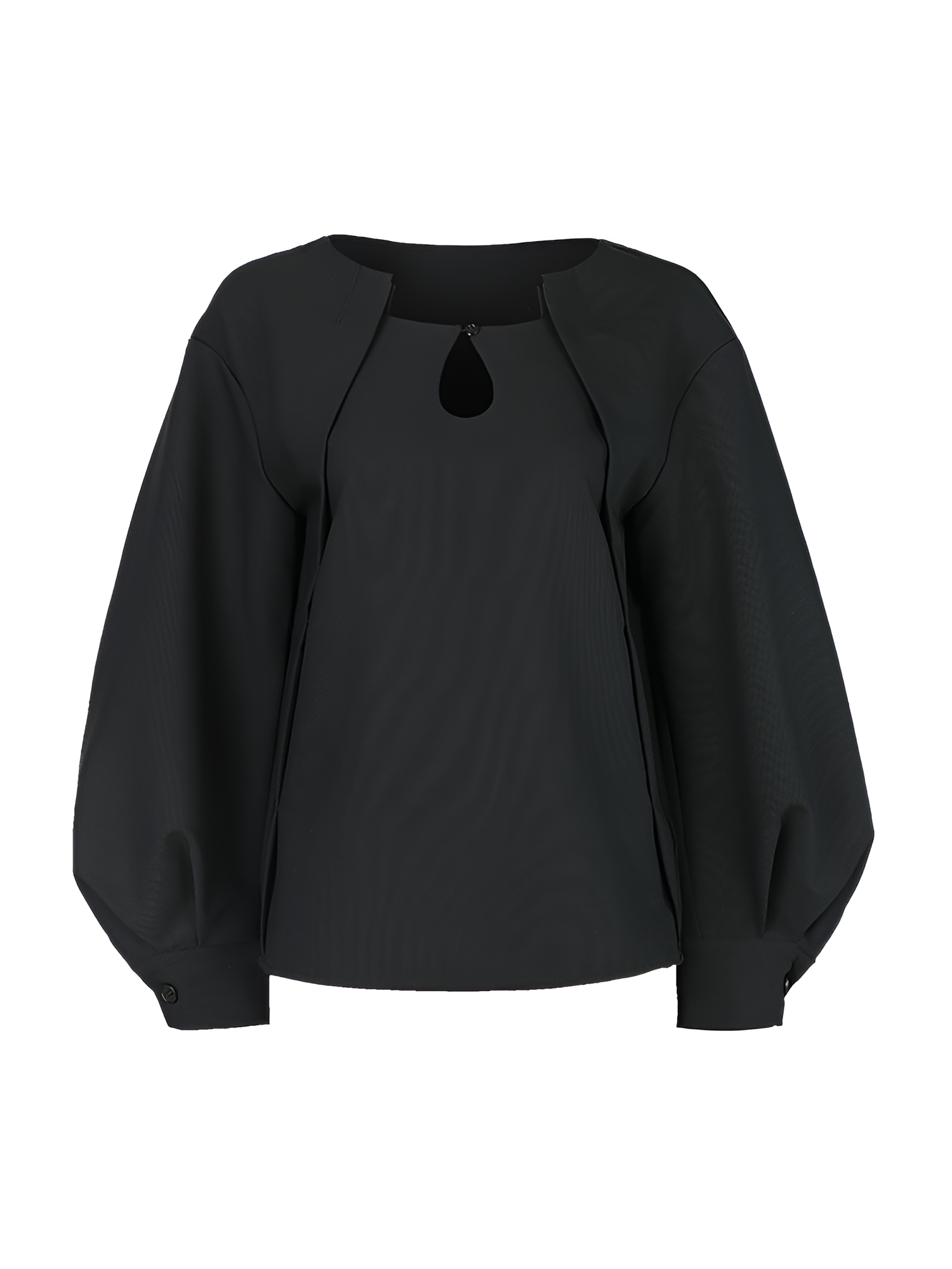 Callistari Button Cutout 2 in 1 Blouse-CALLISTARI