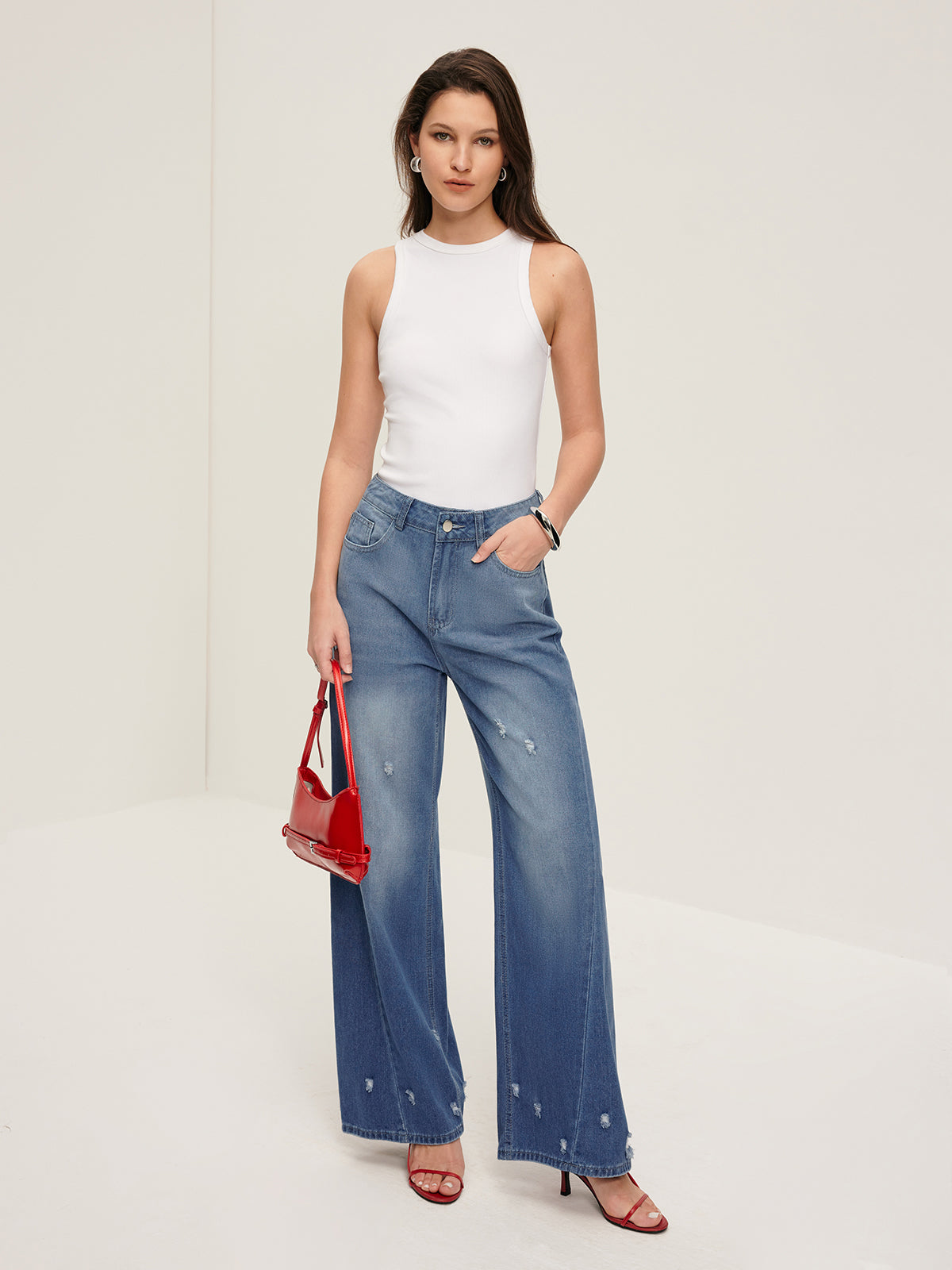 Callistari Piping Straight Denim Jean-CALLISTARI