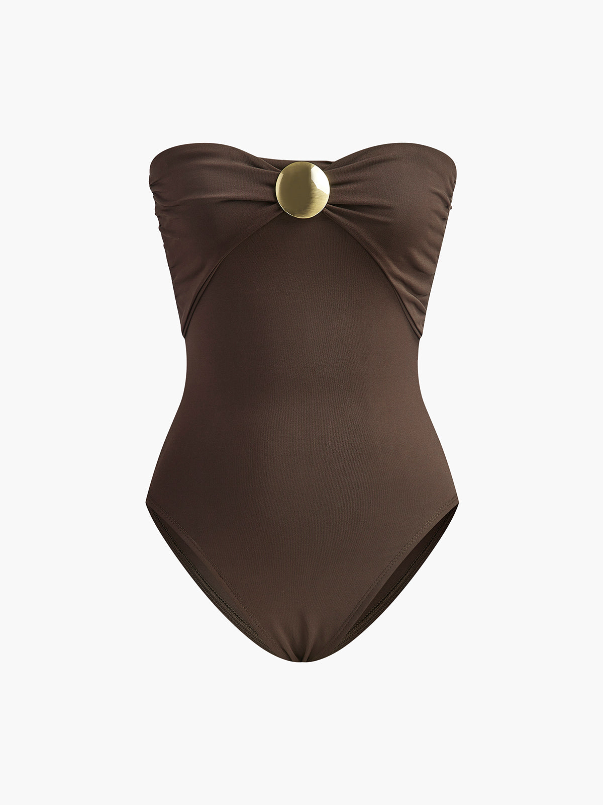 Callistari Sweetheart Pleated Strapless Bodysuit-CALLISTARI