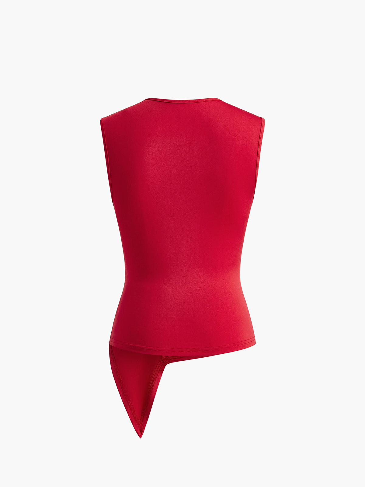 Callistari Asymmetrical Pleated Jersey Tank Top-CALLISTARI