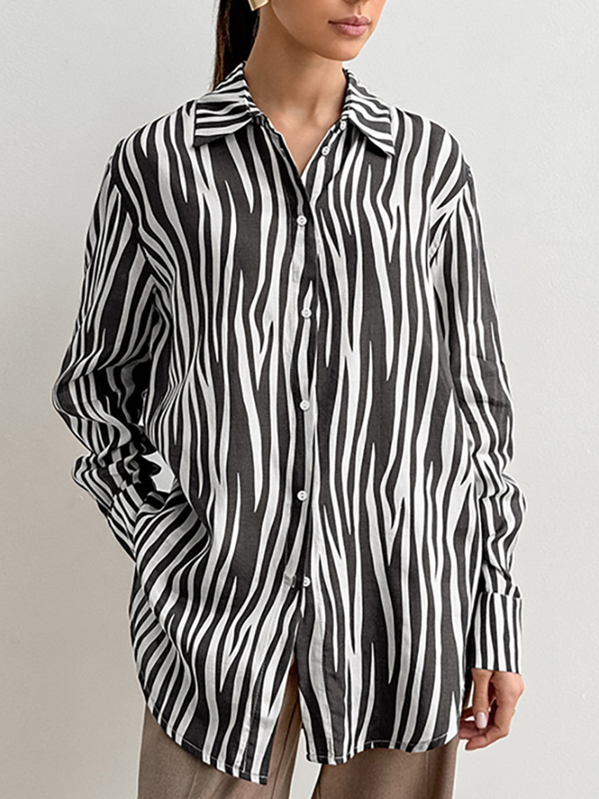 Callistari Zebra Printed Polo Shirt-CALLISTARI