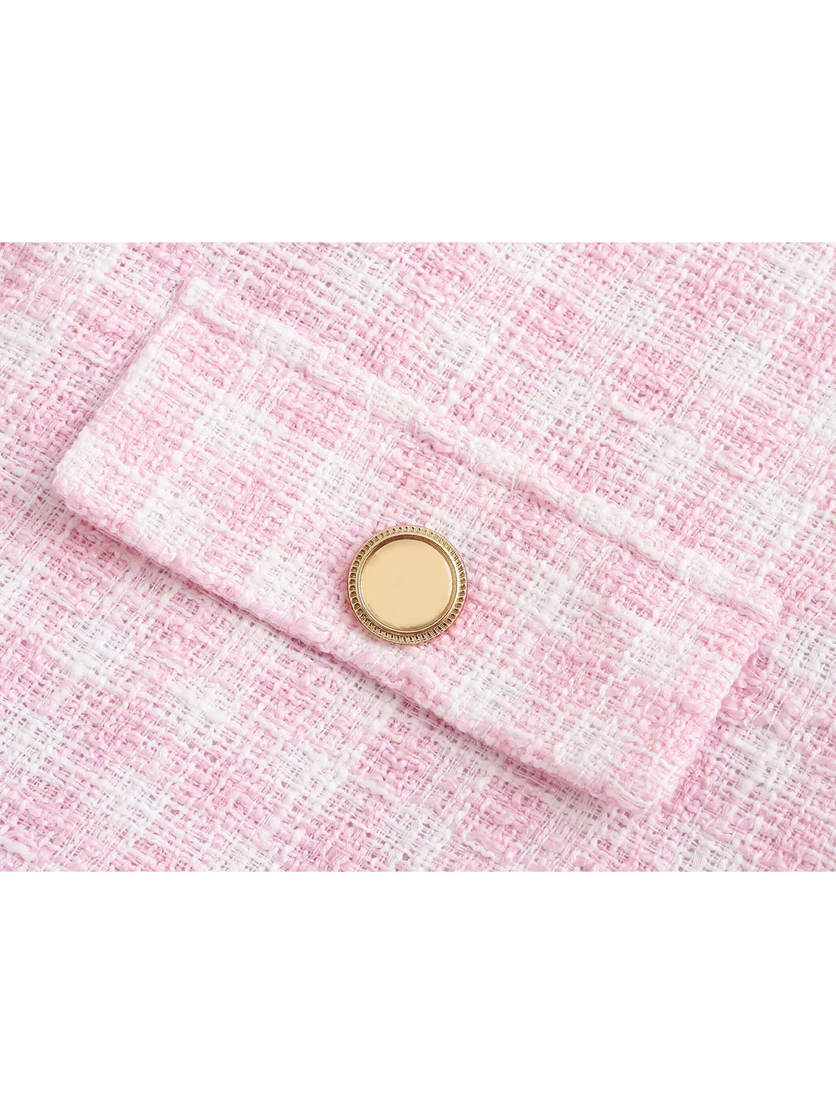 Elegant Tweed Polo Neck Blazer-CALLISTARI