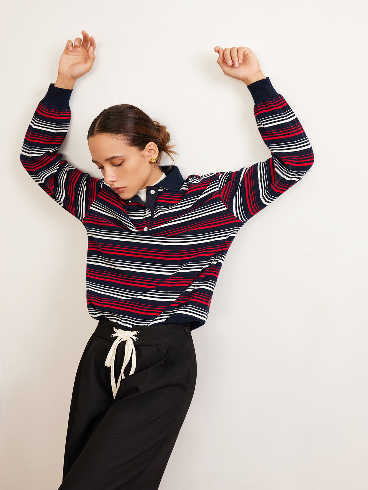 Callistari Retro Striped Polo T-Shirt-CALLISTARI