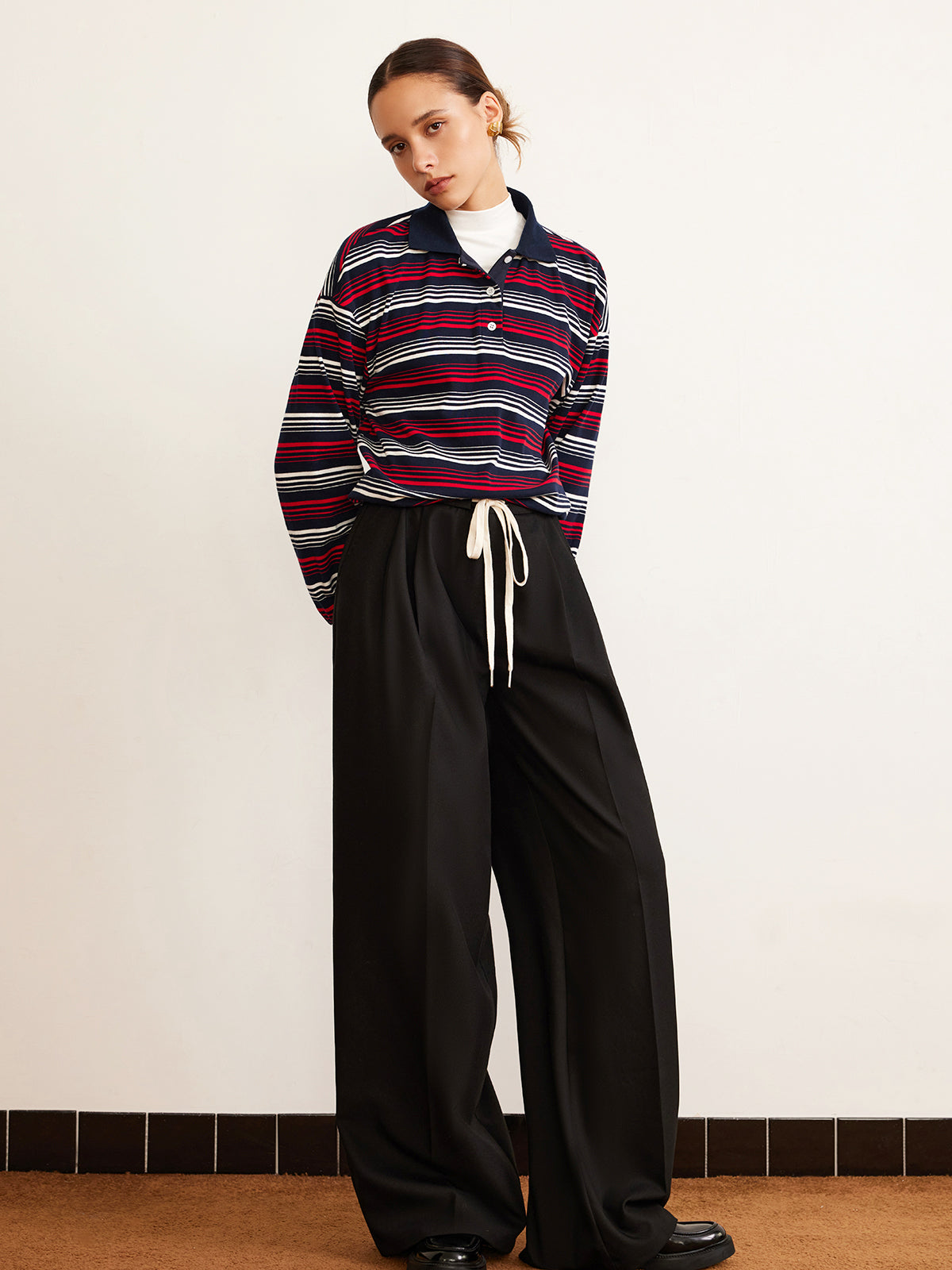 Callistari Retro Striped Polo T-Shirt-CALLISTARI