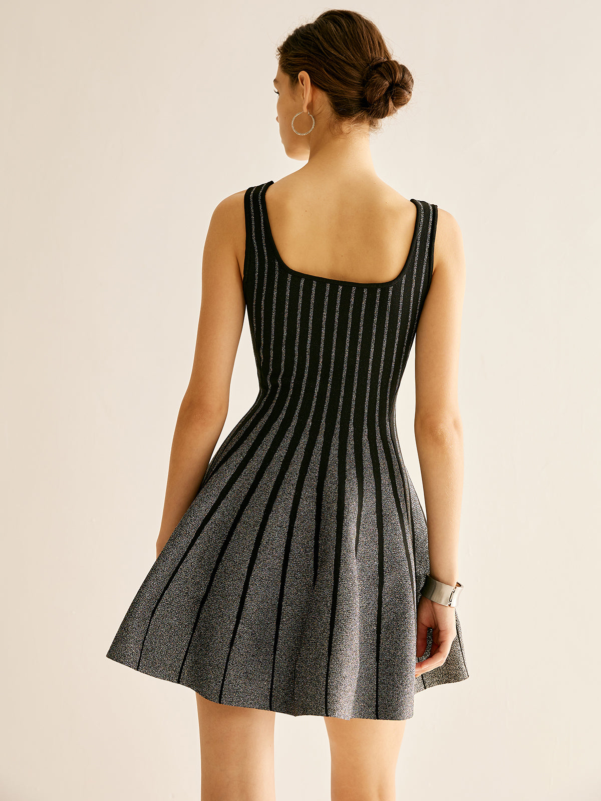 Wool-Blend Sequins Sweater Dress-CALLISTARI