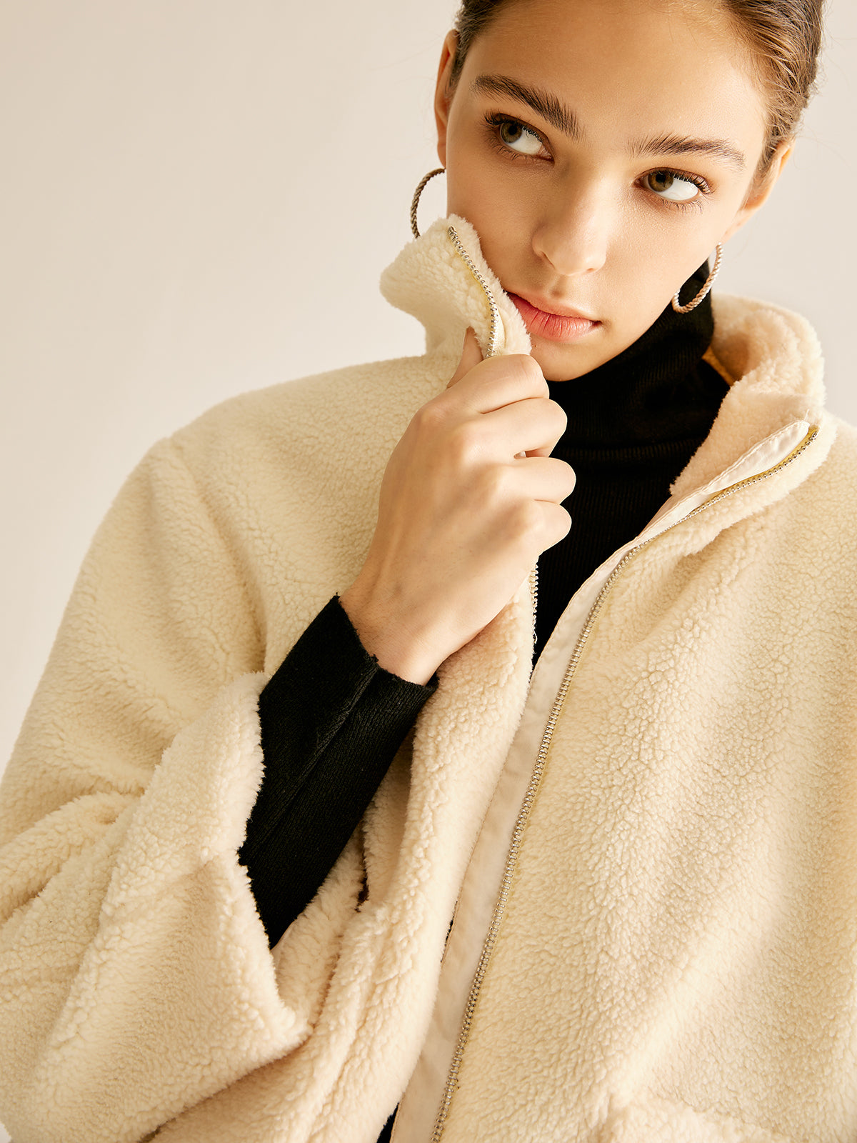 Pockets Zipper Warm Fleece Jacket-CALLISTARI