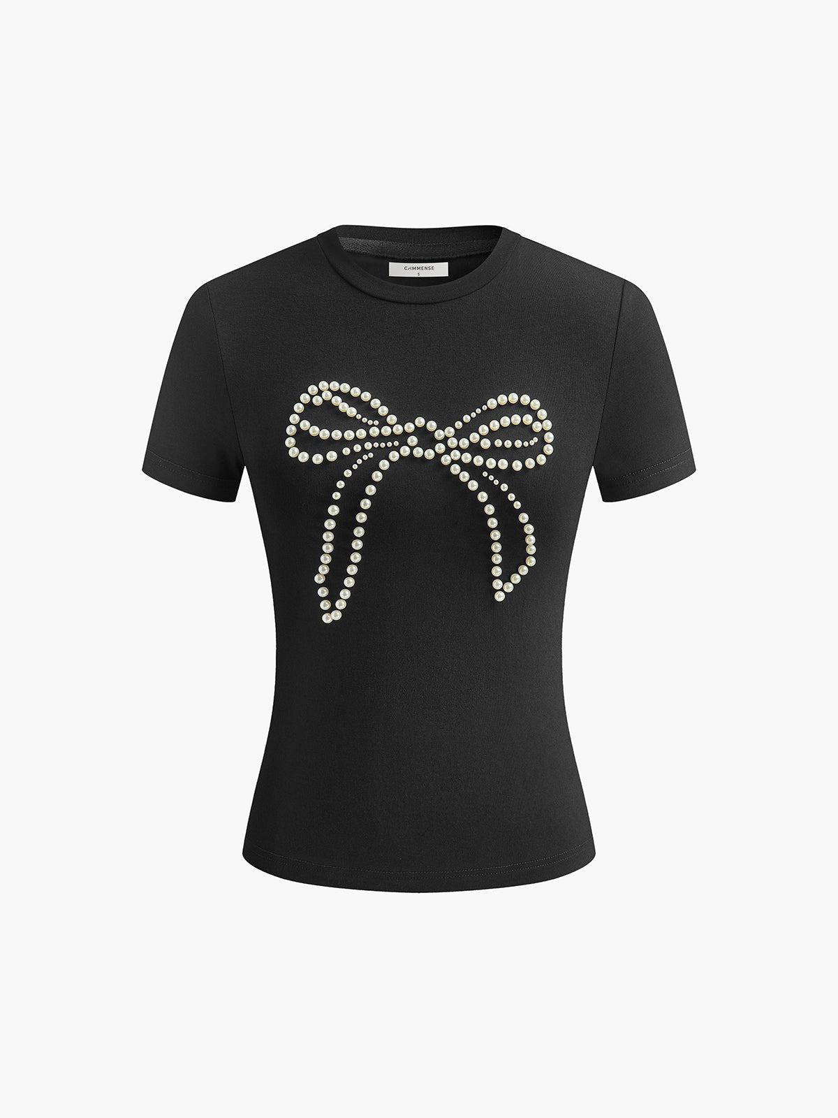 Callistari Bow Crew Neck T-Shirt-CALLISTARI