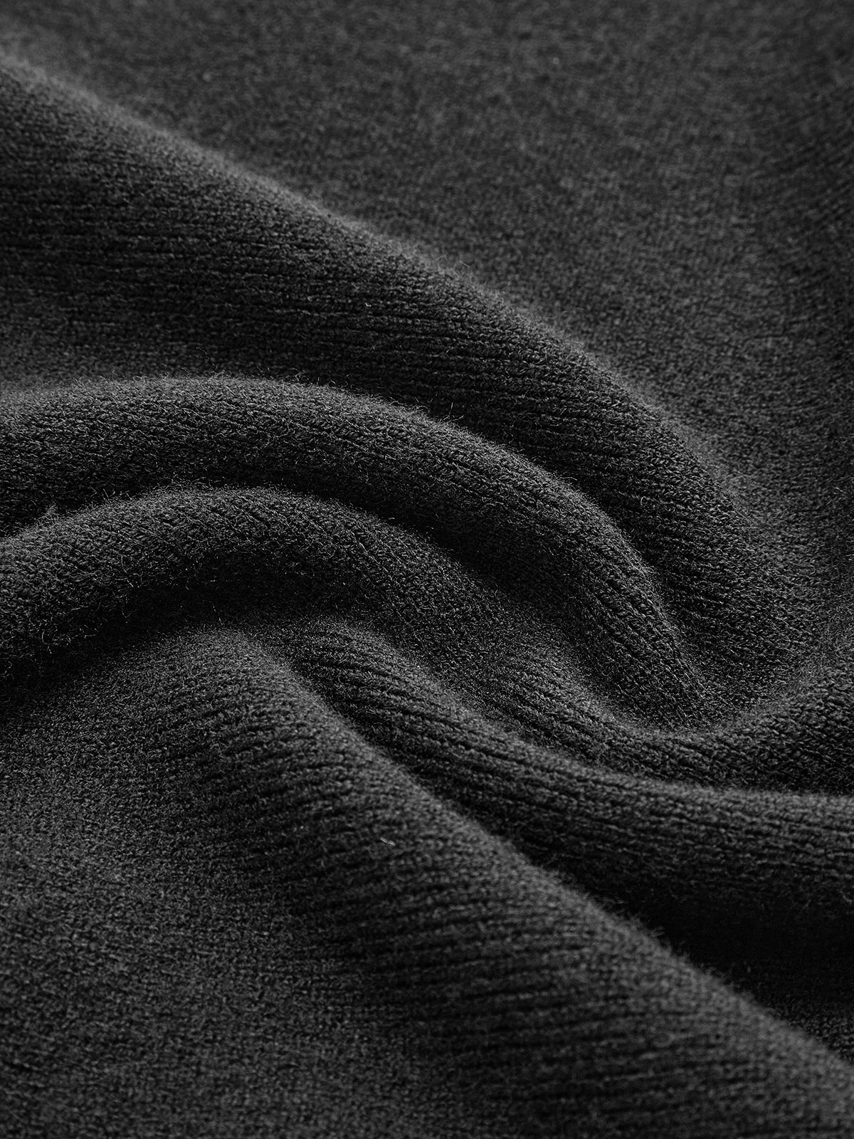 Contrast Collar Flowy Sweater Short Dress-Mesadic