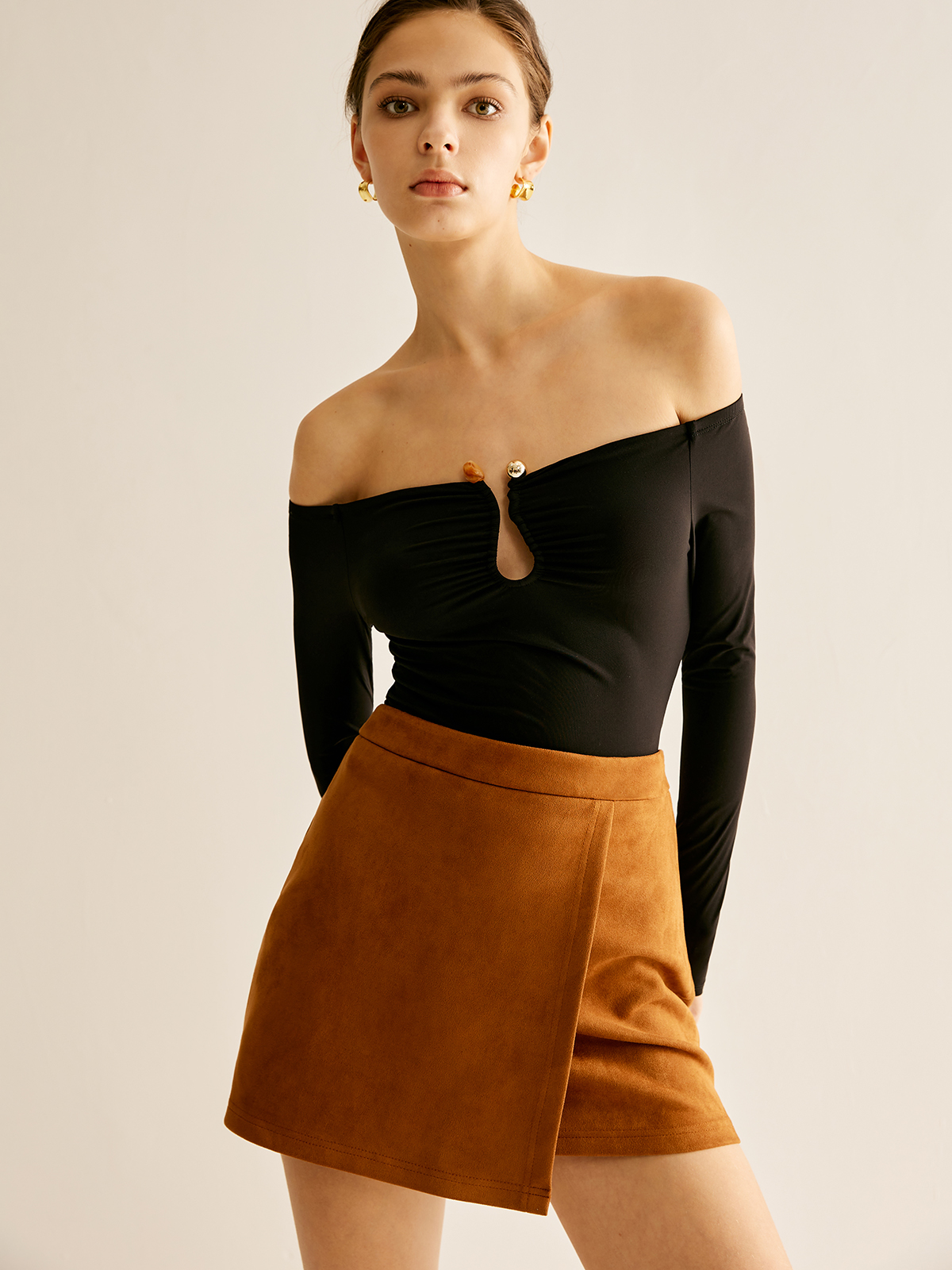 Callistari Off-Shoulder Cutout Top-CALLISTARI