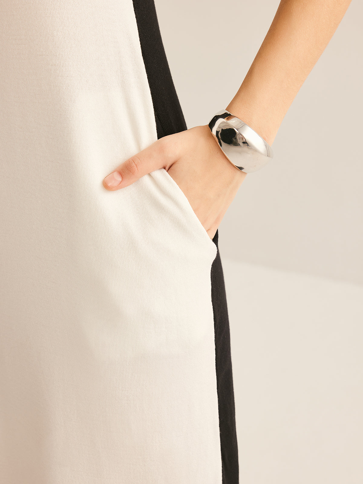 Callistari Two Tone Panel Pockets Tank Dress-CALLISTARI