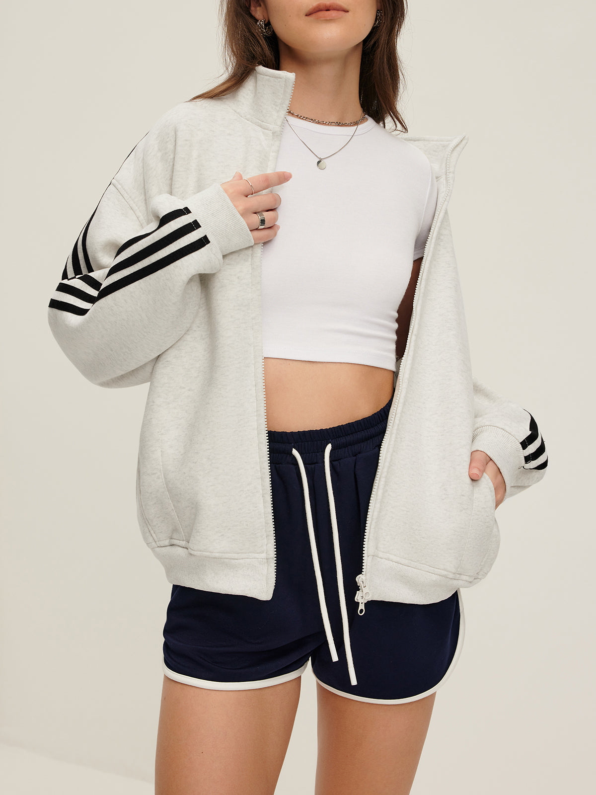 Patchwork Double-Zip Jacket-CALLISTARI