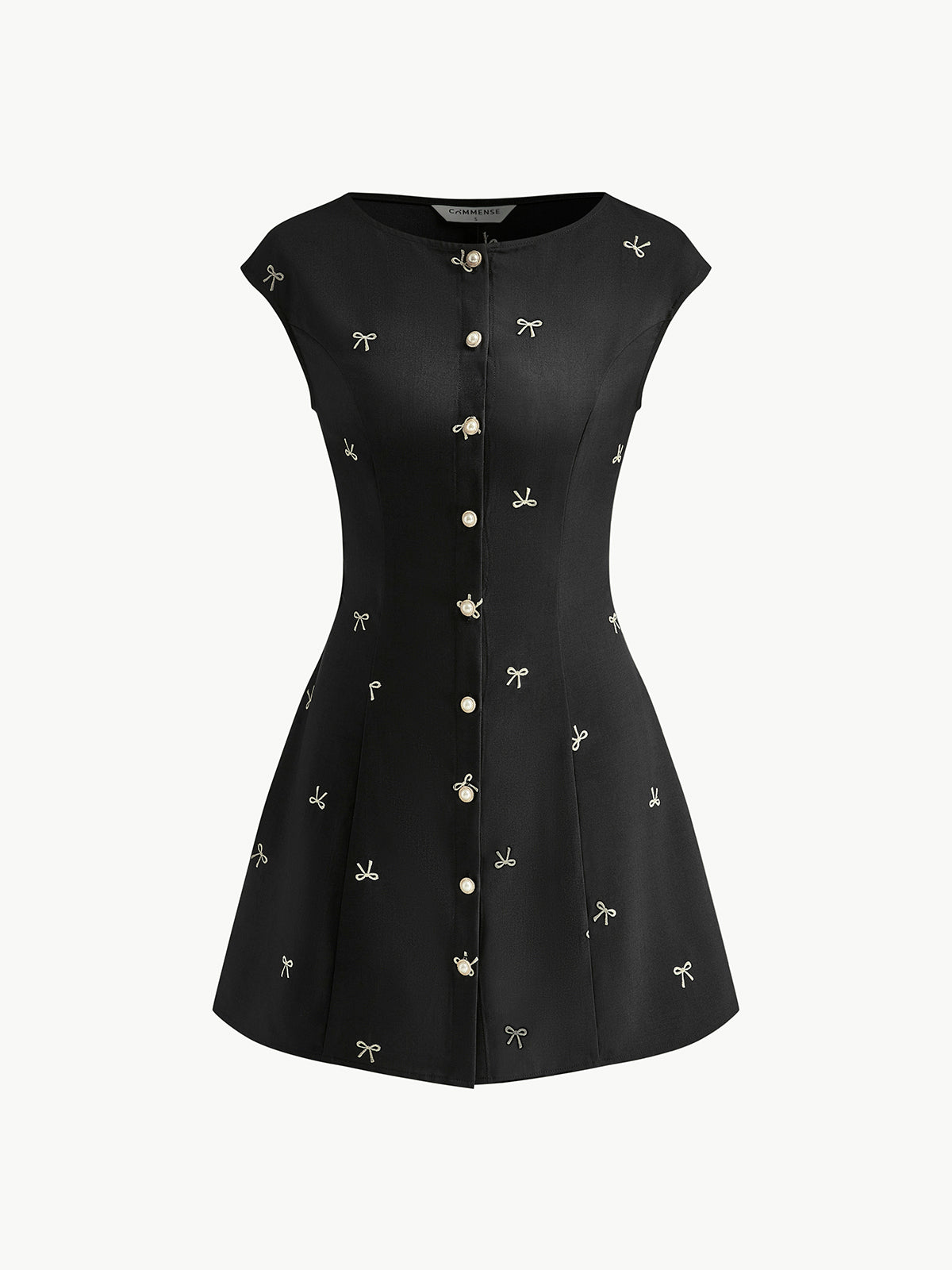 Bow Detail Breasted Tank Dress-CALLISTARI