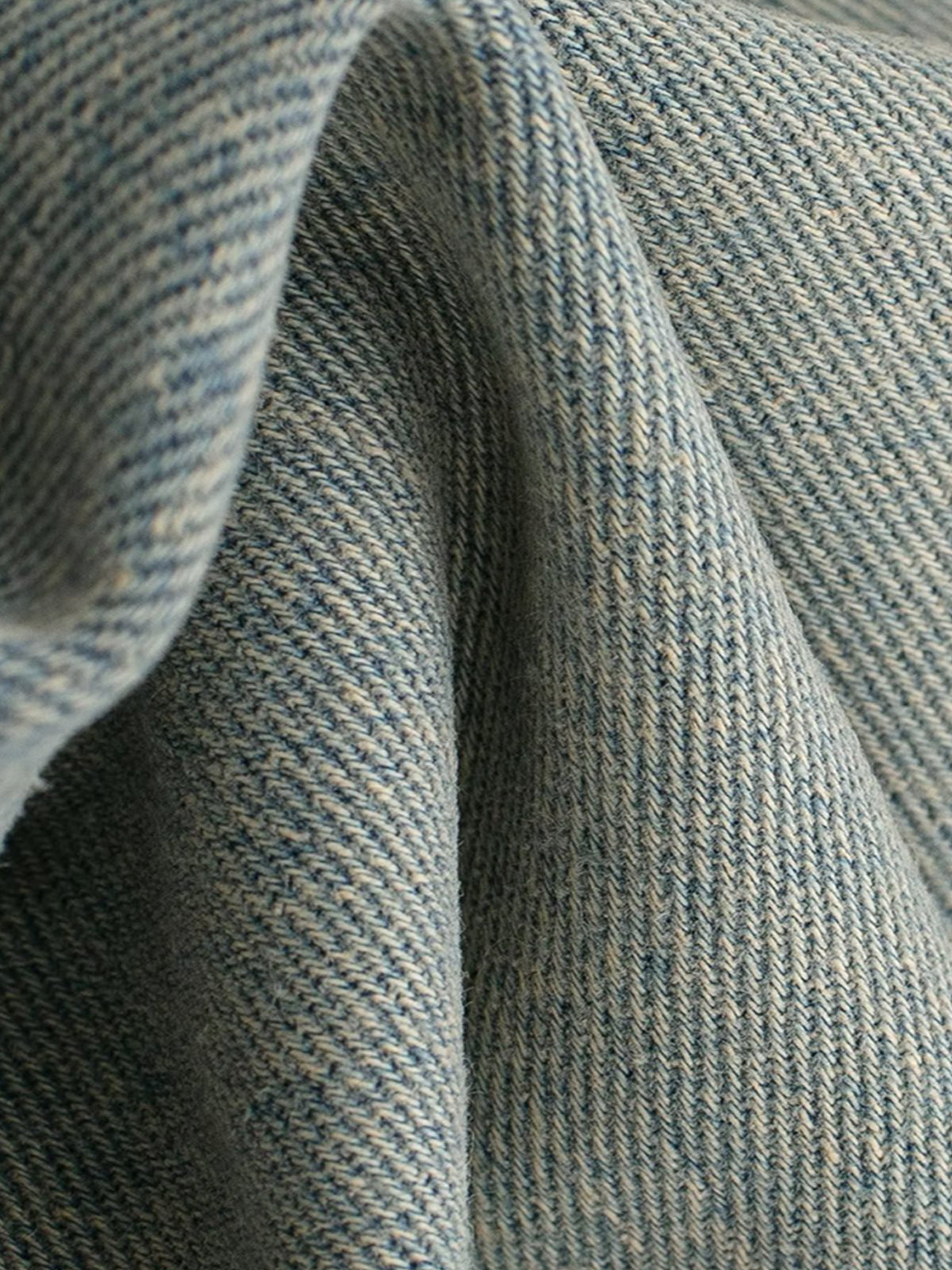 Callistari Vintage Crop Zipper Denim Jacket-CALLISTARI