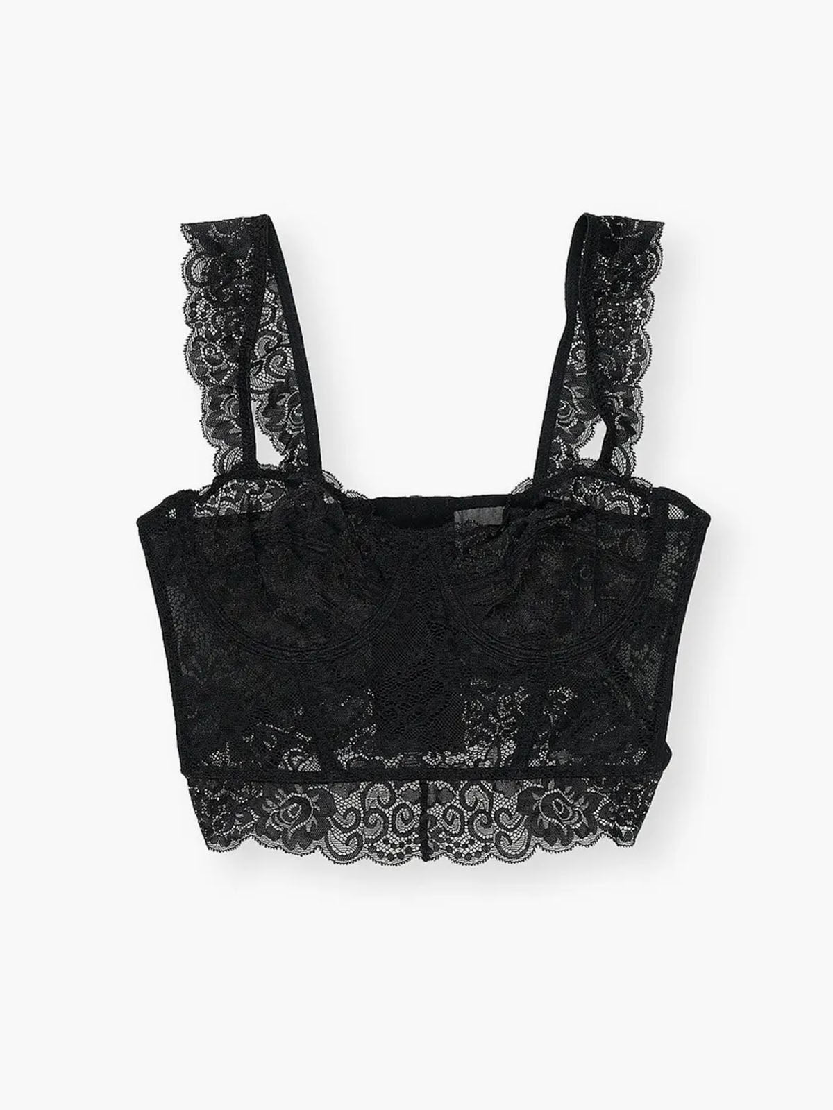Callistari Lace Piping Corset Top-CALLISTARI