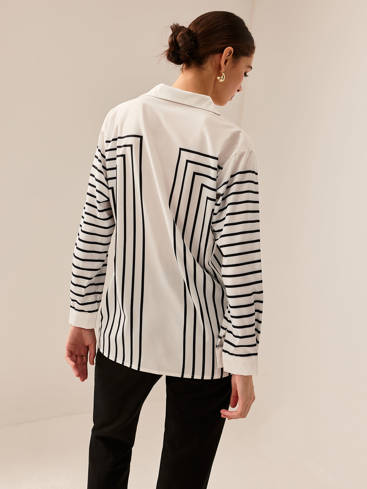 Callistari Geometric Striped Polo Shirt-CALLISTARI