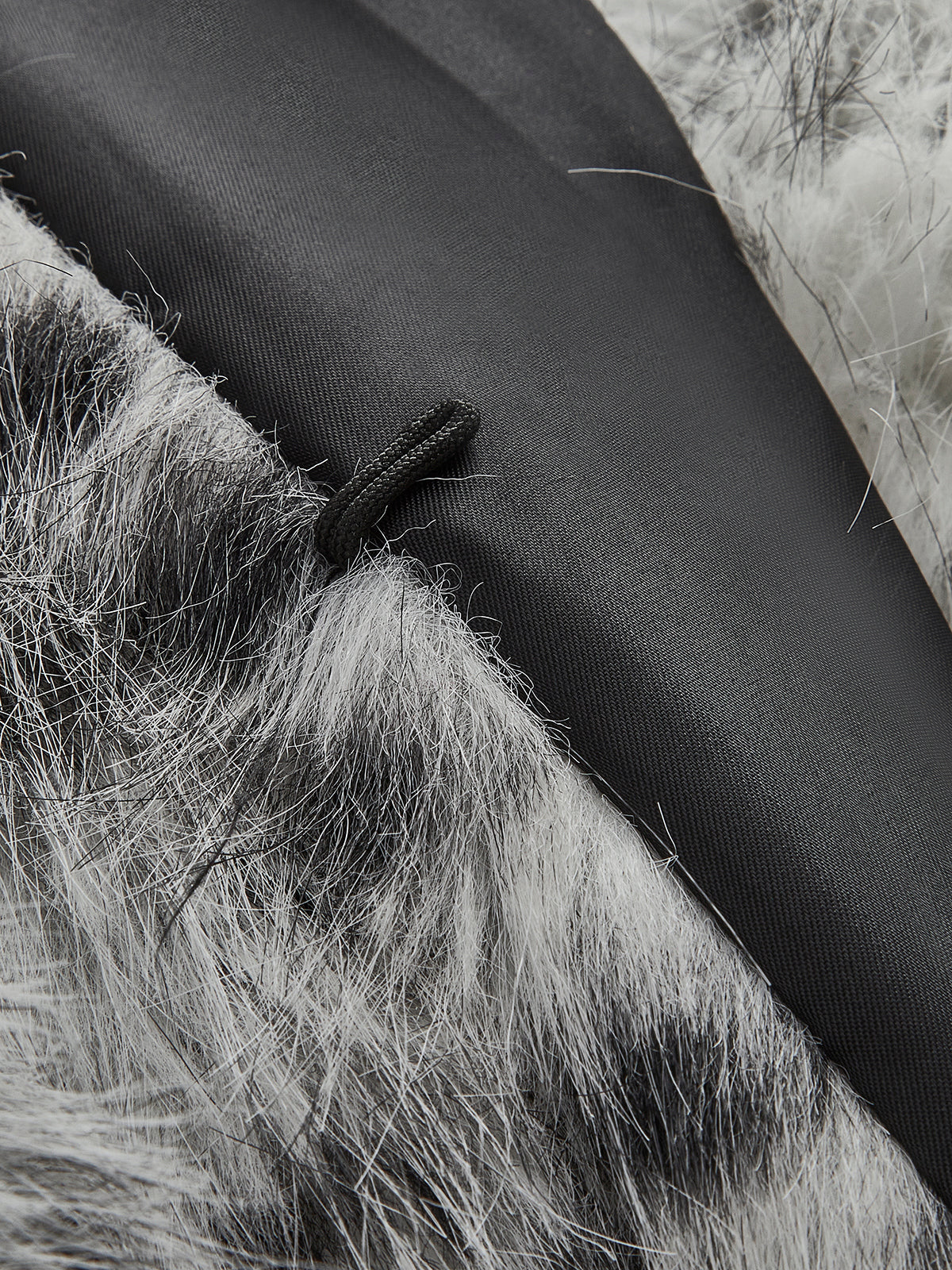 Contrast Polka Dot Faux Fur Coat-CALLISTARI