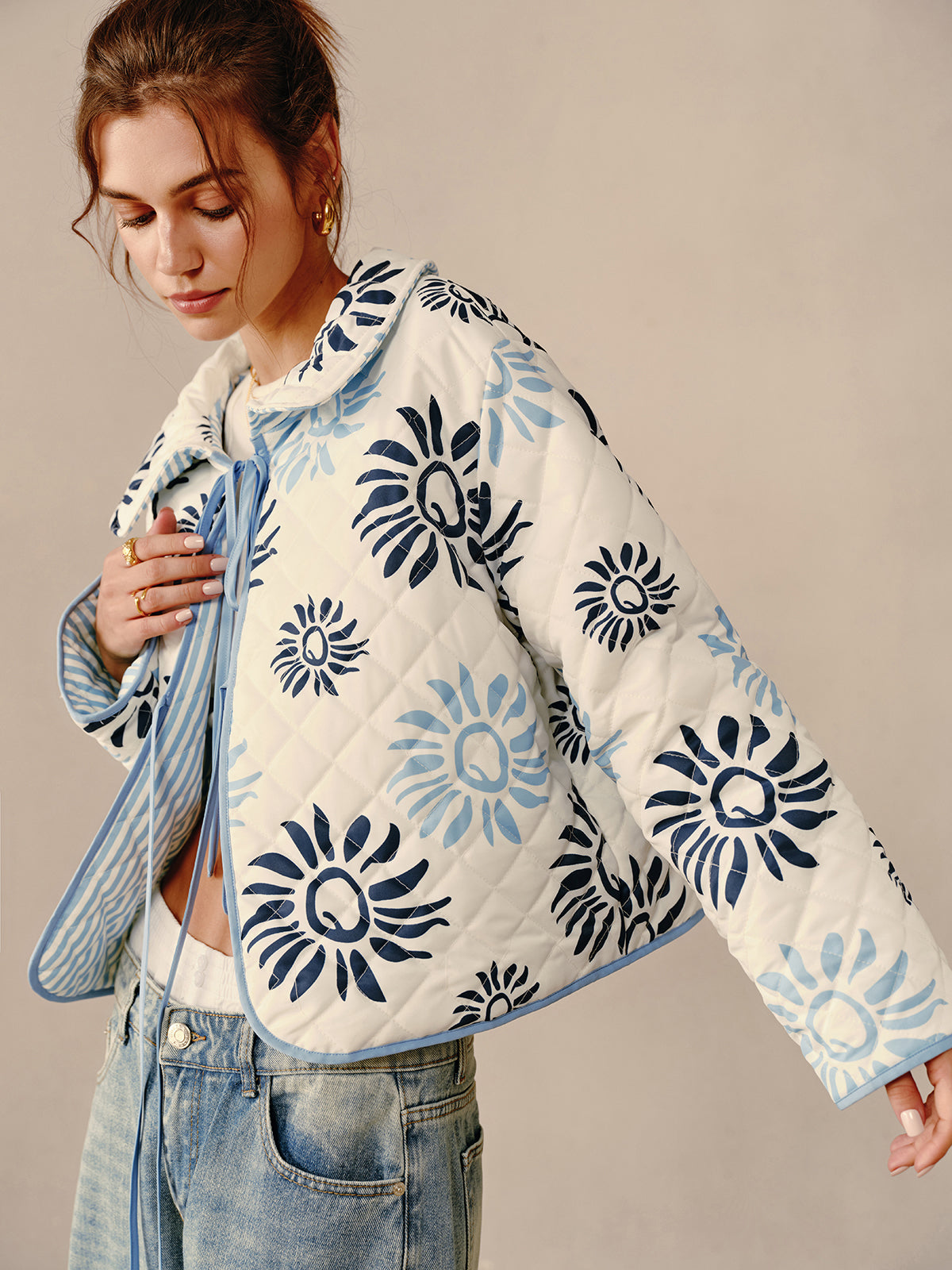 Two Way Lace Up Lapel Jacket-CALLISTARI