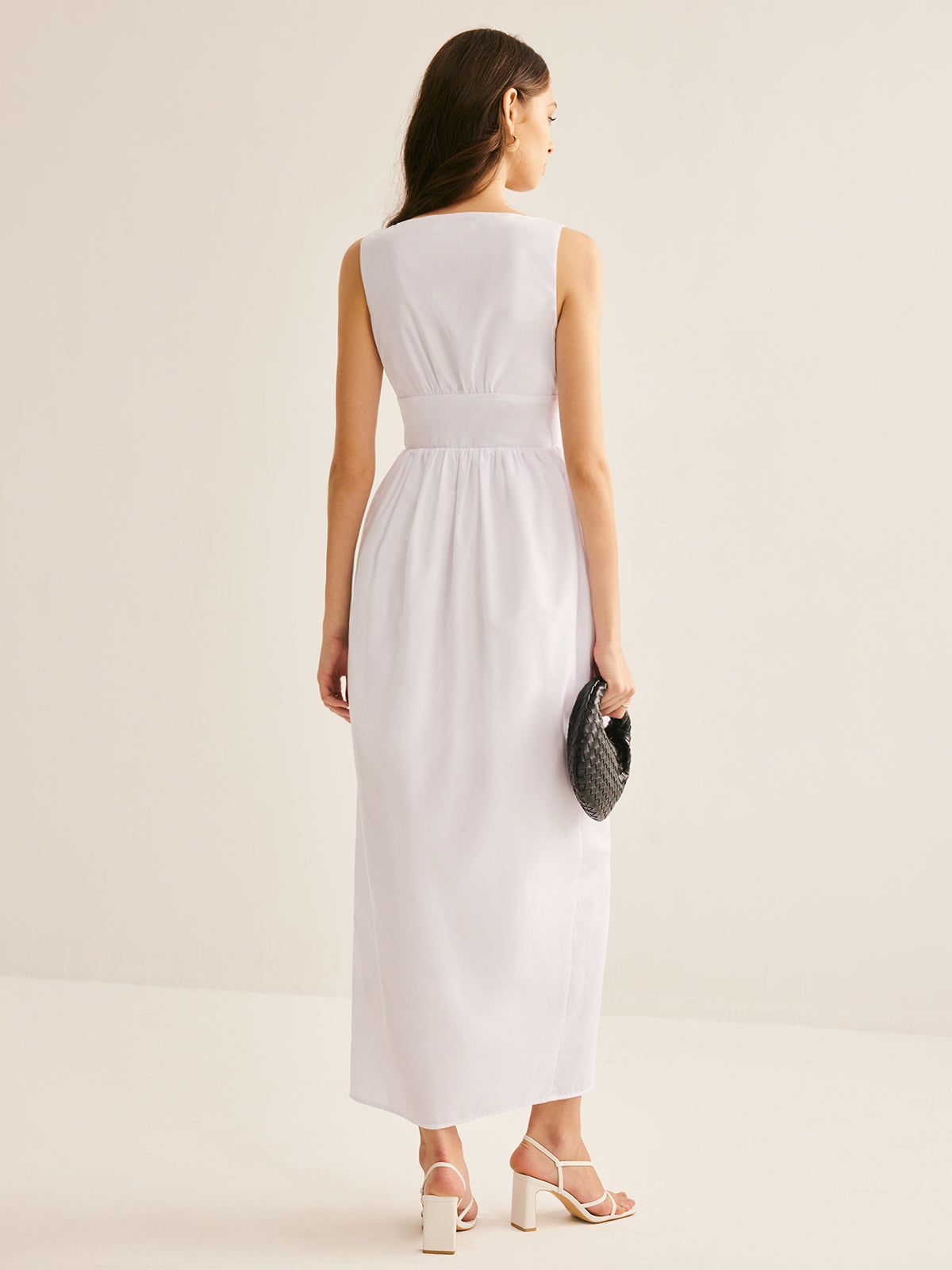 Callistari Bud Waist Pockets Tank Dress-CALLISTARI