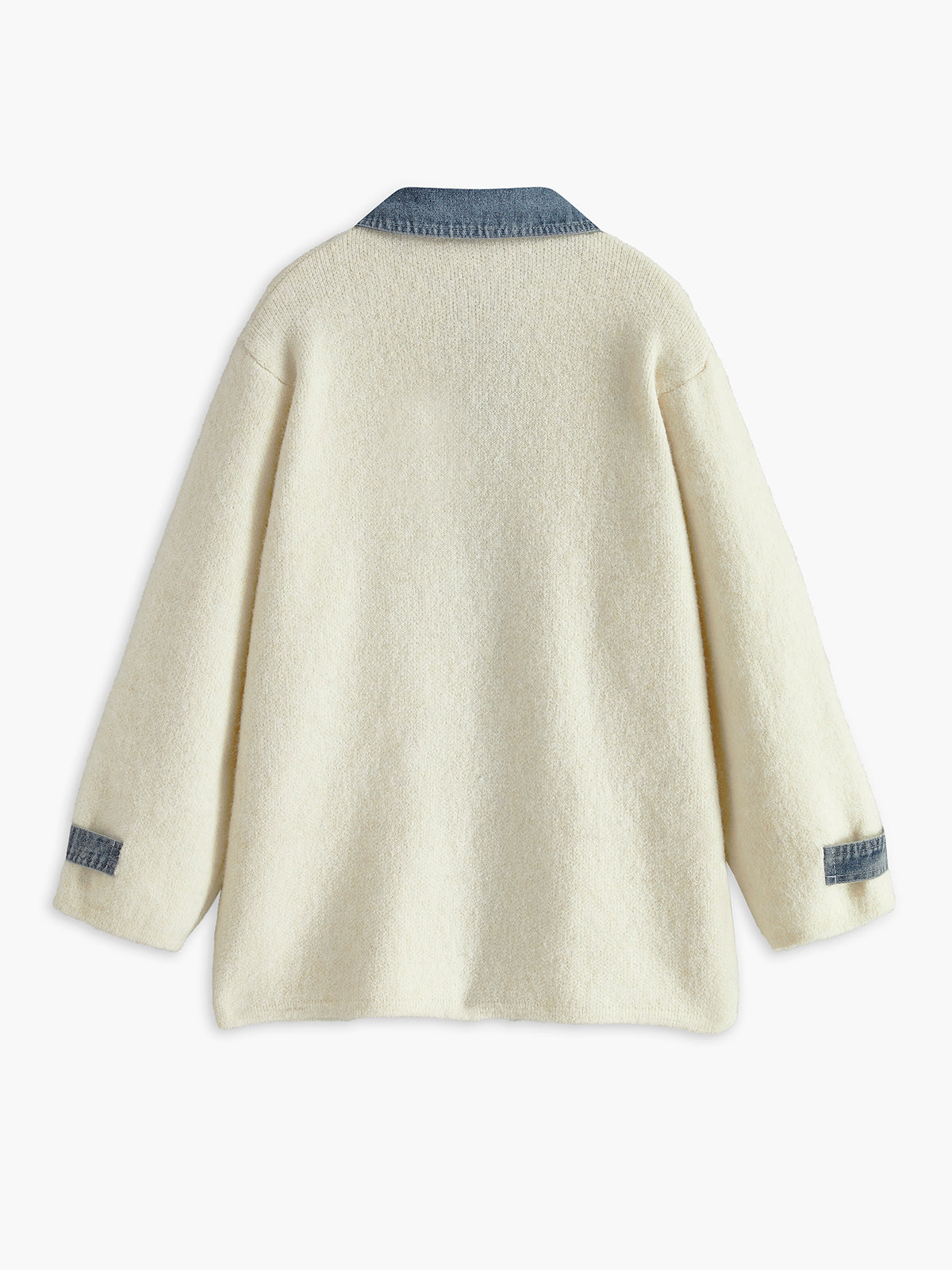 Beaded-Detail Panel Faux Fur Coat-CALLISTARI