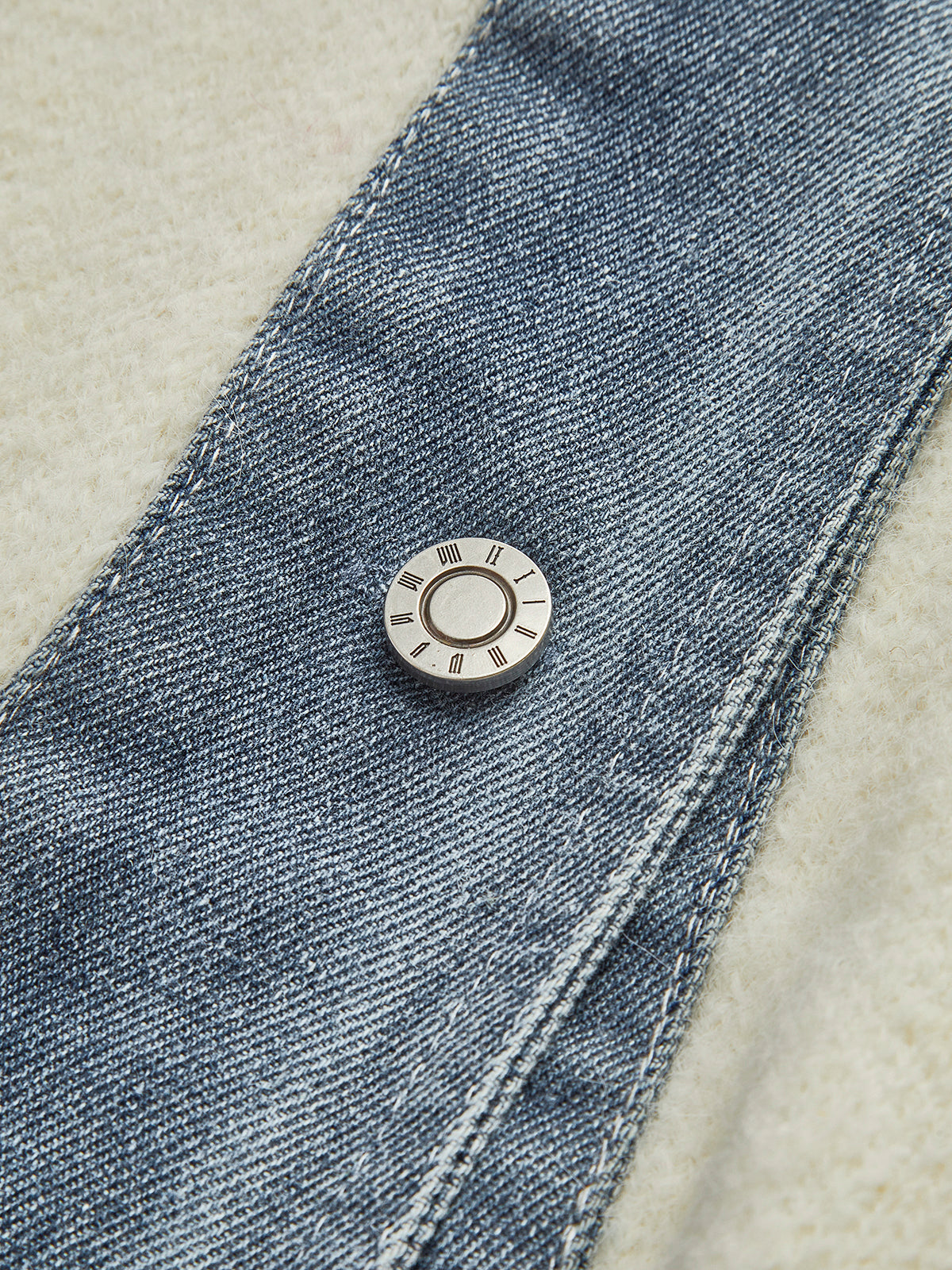 Beaded-Detail Panel Faux Fur Coat-CALLISTARI